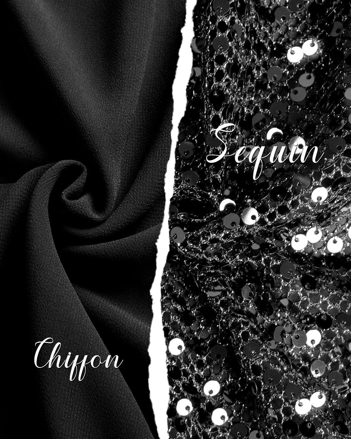 Pinup Fashion Women Plus Size Formal Dresses - Sequin Evening Gowns Wedding Guest Prom Long Dress - Image 2
