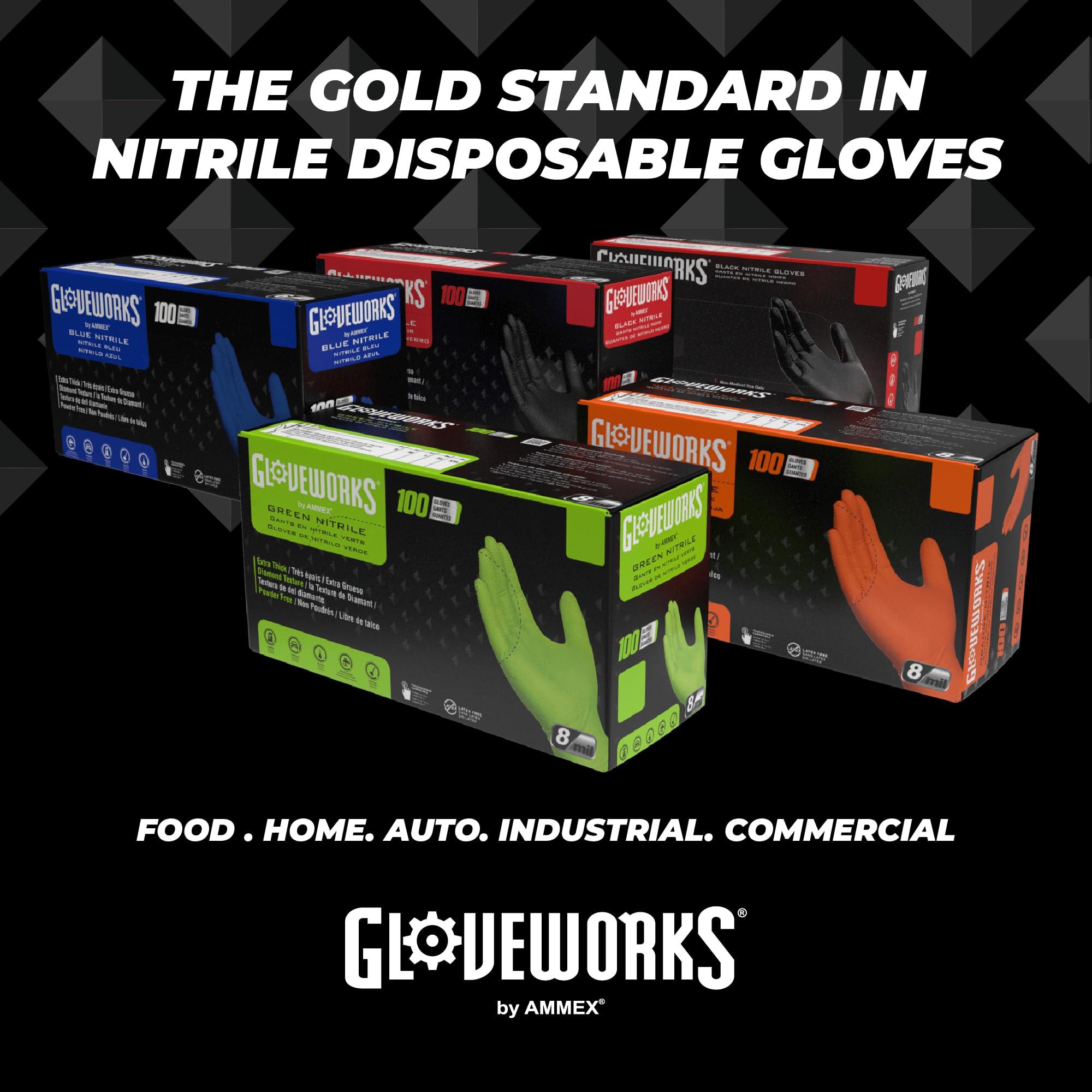 GLOVEWORKS Black Disposable Nitrile Industrial Gloves, 5 Mil, Latex & Powder-Free, Food-Safe, Textured - Image 6