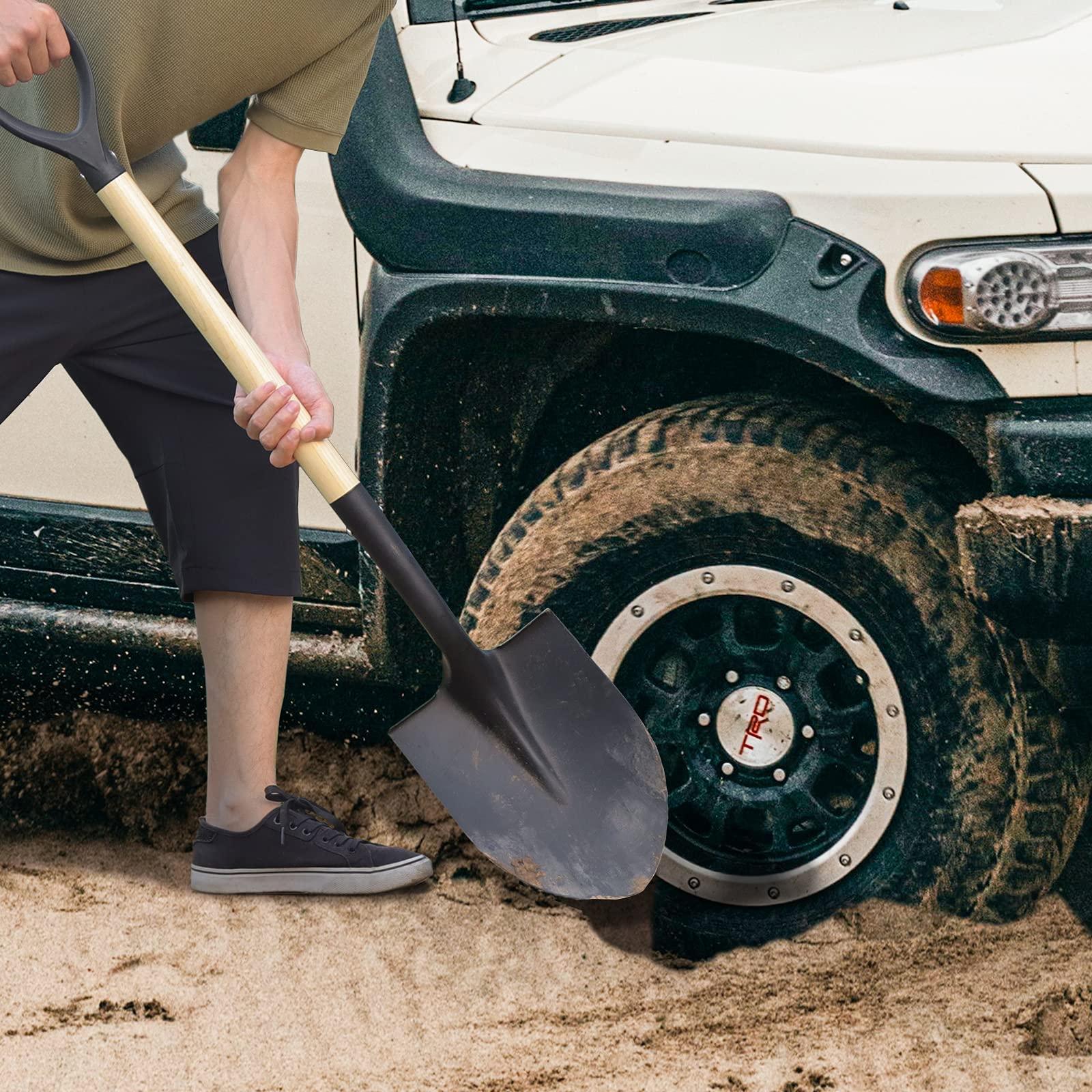 Shovel for Digging,Round Shovel, Garden Tool with D-Handle, 41 Inches in Overall Length, Wooden Handel Garden Shovel,Beach Shovel, Car Snow Shovel - Image 8