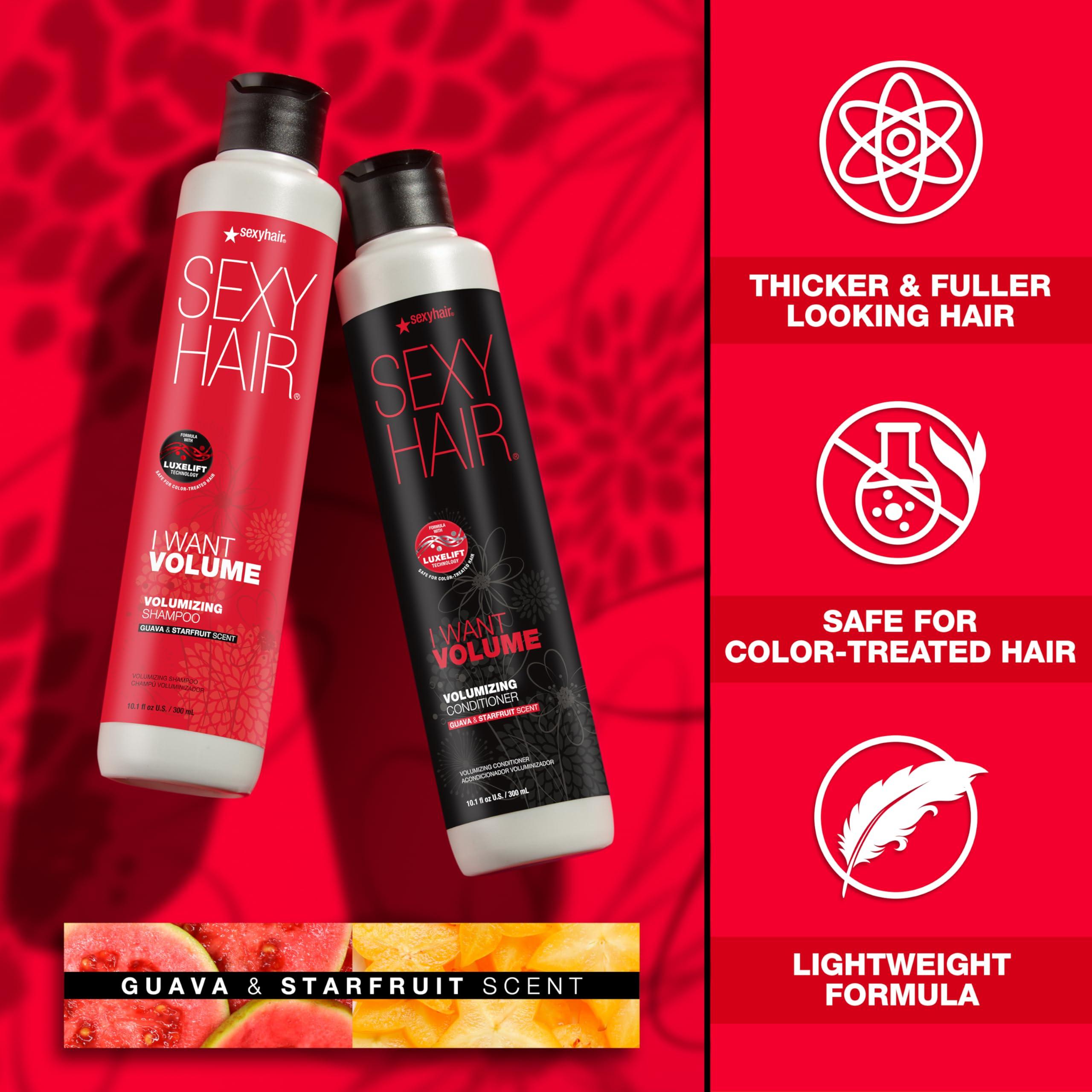 SEXYHAIR I WANT VOLUME Shampoo/Conditioner, 10.1oz | 10% More Volume | Lightweight Formula | All Hair Types - Image 3