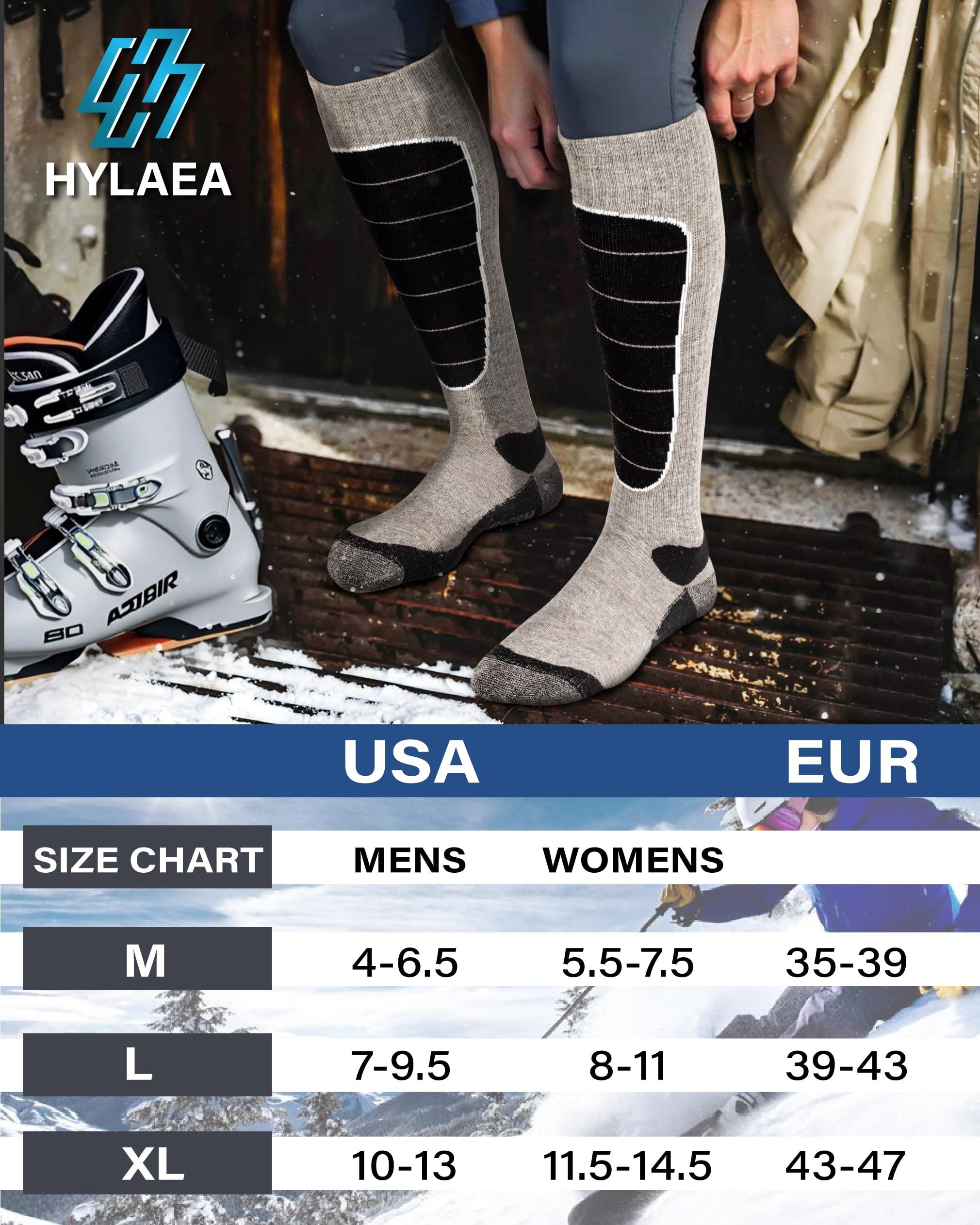 Hylaea Merino Wool Ski Socks, Cold Weather Socks for Snowboarding, Snow, Winter, Thermal Knee-high Warm Socks, Hunting - Image 6