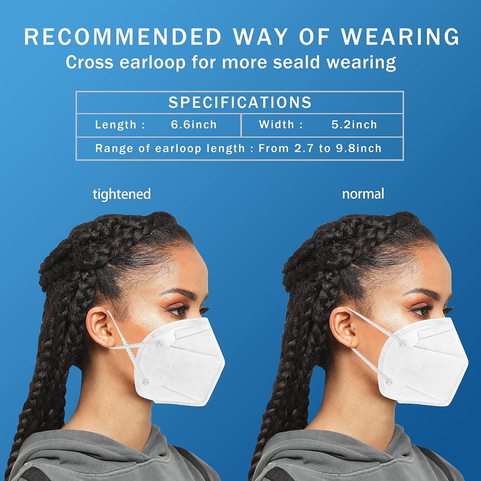 Hotodeal KN95 Face Mask 20 PCS,5 Layers Cup Dust Mask Against PM2.5 from Fire Smoke, Dust, for Men, Women, Essential Workers(White) - Image 5