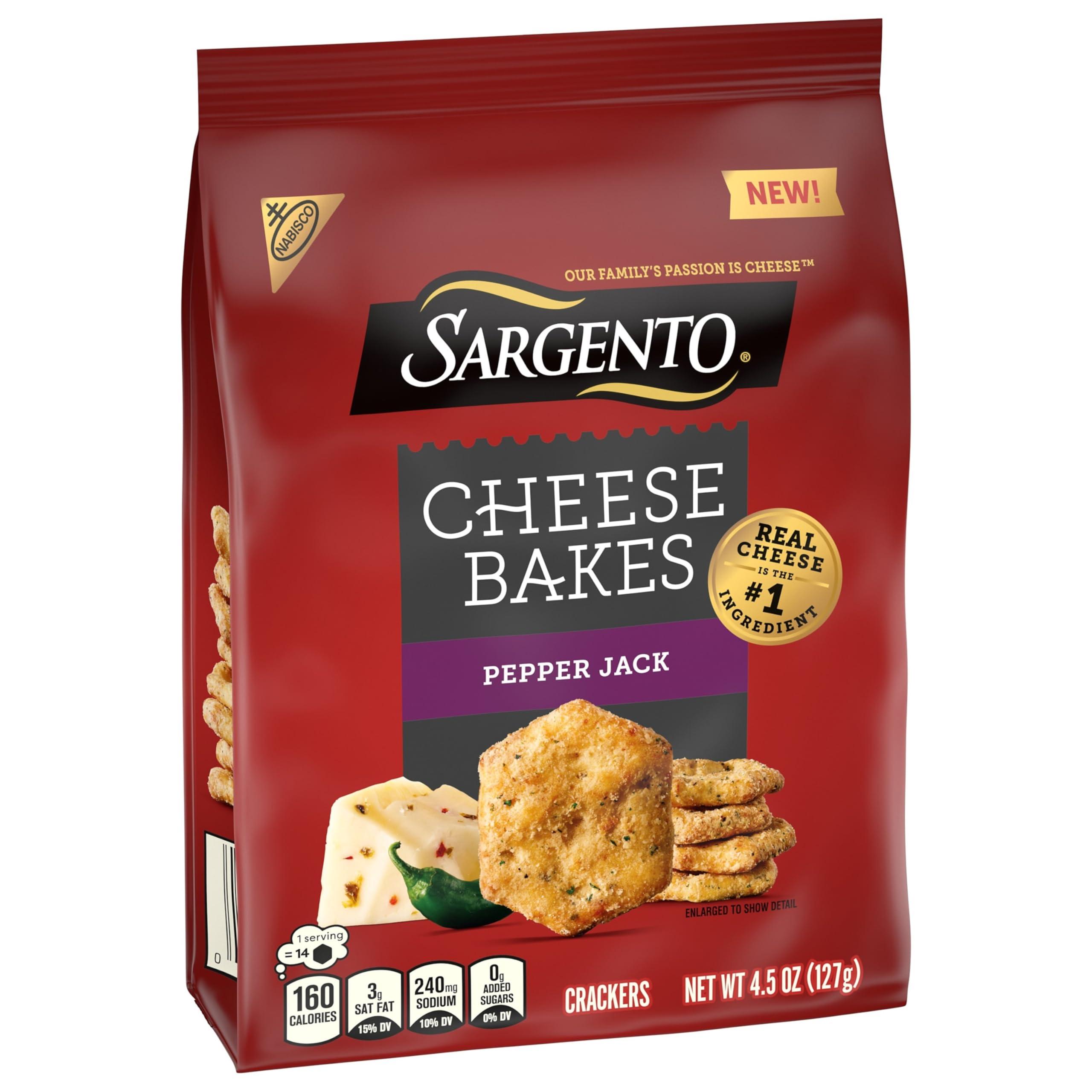 Sargento® Cheese Bakes Crackers Variety Pack, Aged White Cheddar and Rosemary and Pepper Jack, Cheese Crackers, Lunch Snacks, Bulk Snacks, 3 Bags - Image 12