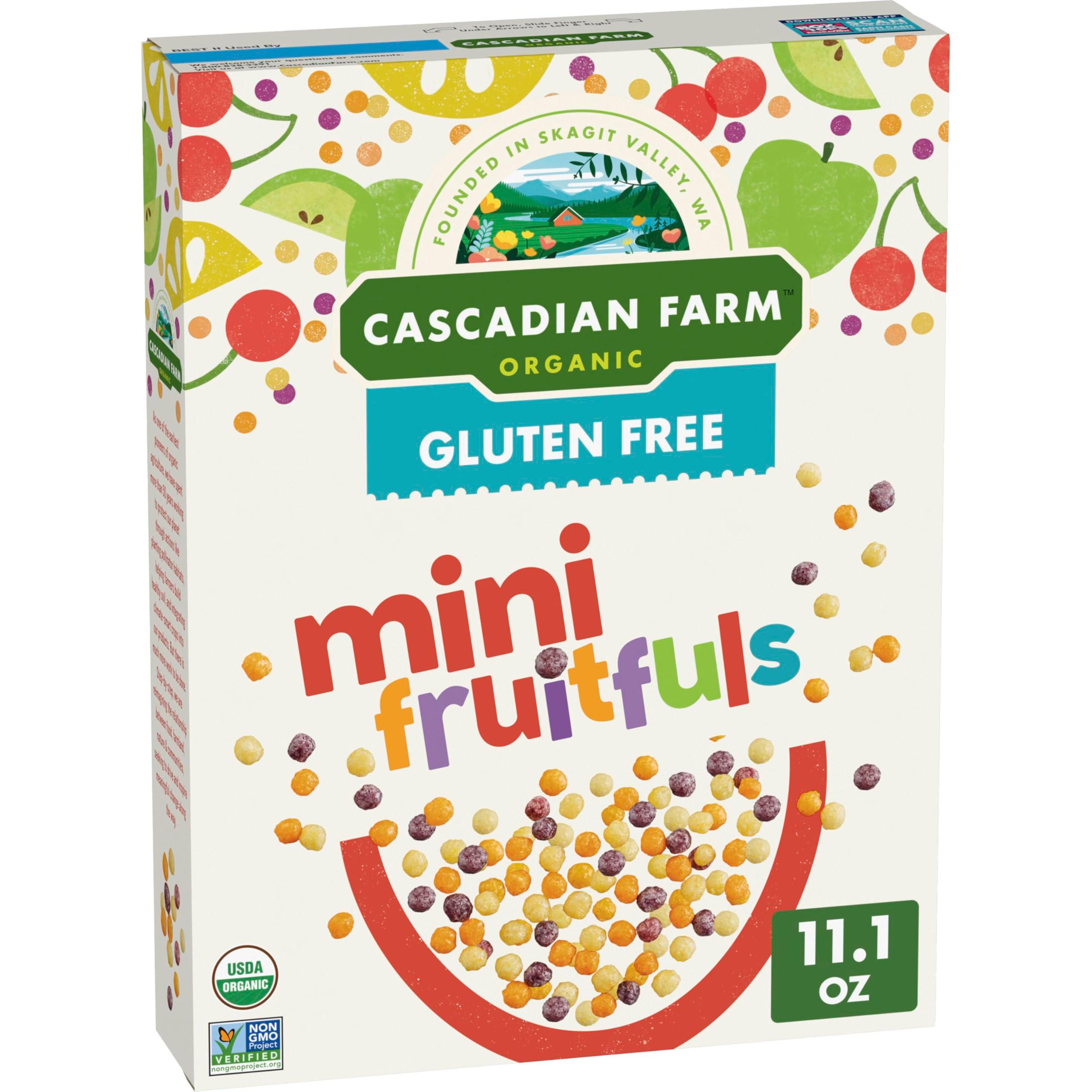 Cascadian Farm Organic Mini Fruitfuls Breakfast Cereal, Made With Whole Grain, Non-GMO, 11.1 oz