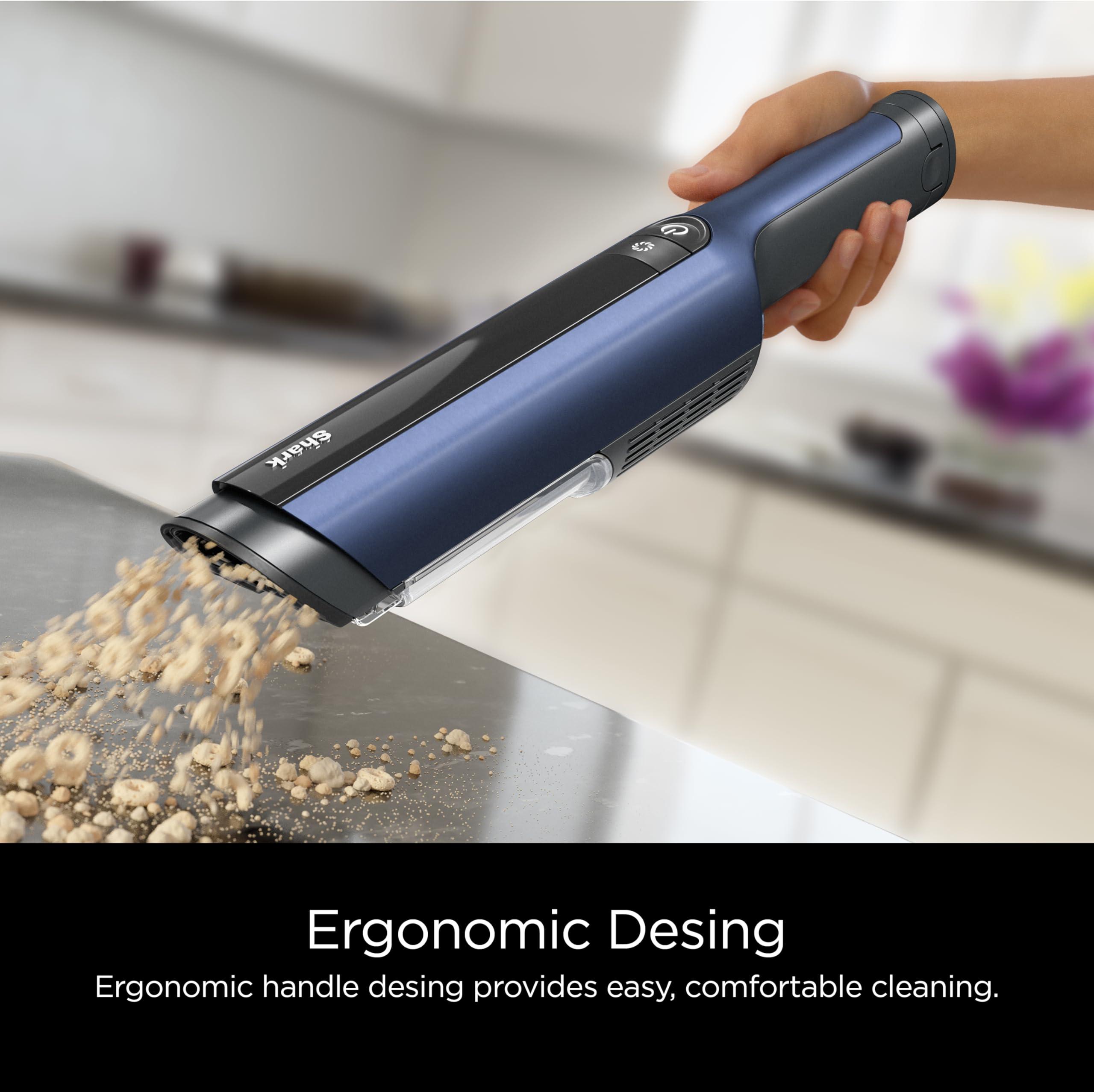 Shark WV410BL WANDVAC Cordless Hand Vacuum, Ultra-Lightweight & Portable with Powerful Suction & Tools for Pets, Designed for Car & Home, Dark Blue - Image 8