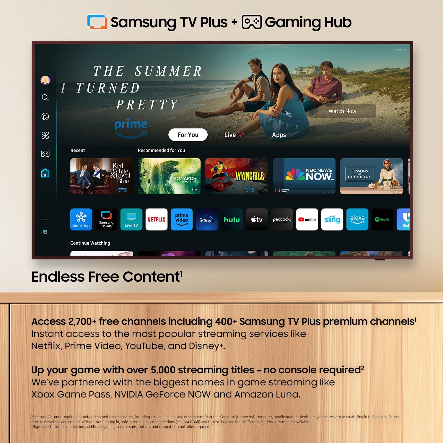 Samsung 55-Inch Class QLED 4K LS03D The Frame Series Quantum HDR Smart TV w/Dolby Atmos, Art Mode, Anti-Reflection, Customizable Frame, Slim Fit Wall Mount with Alexa Built-in (QN55LS03D, 2024 Model) - Image 7