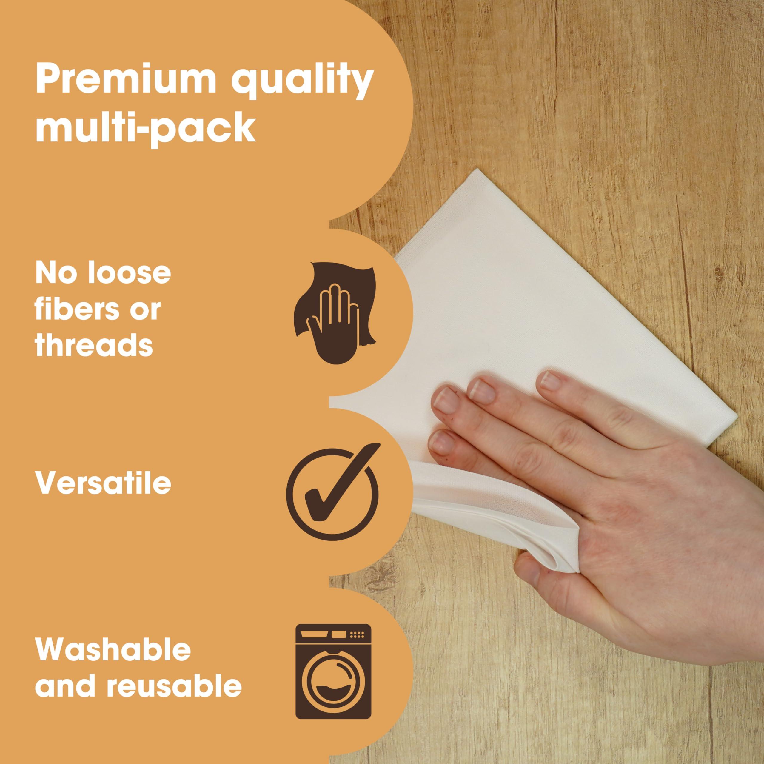 Furniture Clinic Lint Free Cotton Cloths | Eco-Friendly and Reusable Multi-Purpose Application Rags | for Furniture, Home, Office, Oiling and Waxing | Hypoallergenic | Quick-Drying | 3 Pack - Image 3