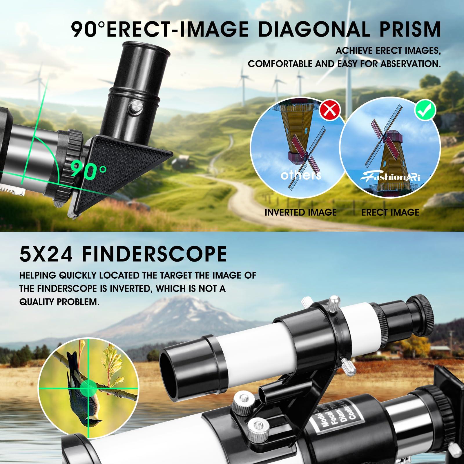 Telescope for Kids Beginners, Telescope for Kids 8-12, High Power 70mm Aperture 300mm Focal Length Astronomical Scope with Wireless Remote - Image 5