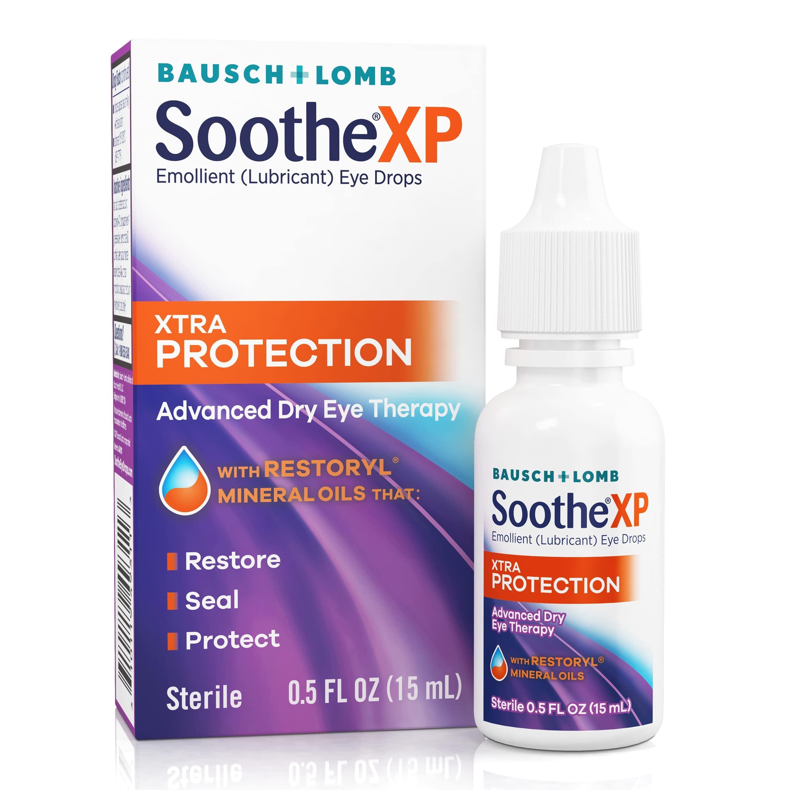Soothe XP Eye Drops for Dry Eye Symptoms, Xtra Protection Lubricating Eye Drops, Restores Moisture, Shields Against Irritation & Tear Loss, Advanced Eye Care, 0.5 Fl Oz