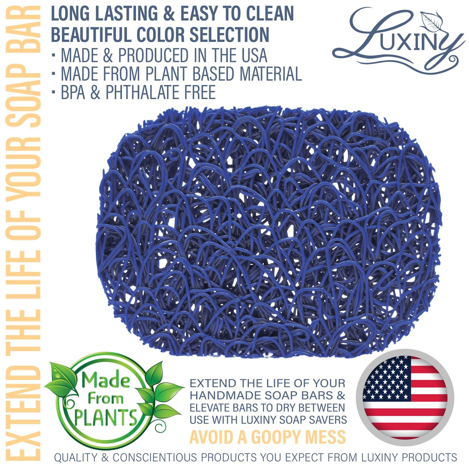 Soap Savers for Bar Soap, American Made by Luxiny, Lifts Soap in Soap Dishes & Shower Soap Holders -Handmade Soap Lasts Longer -Madefrom Plant Based Material (Sapphire Royal Blue) - Image 2