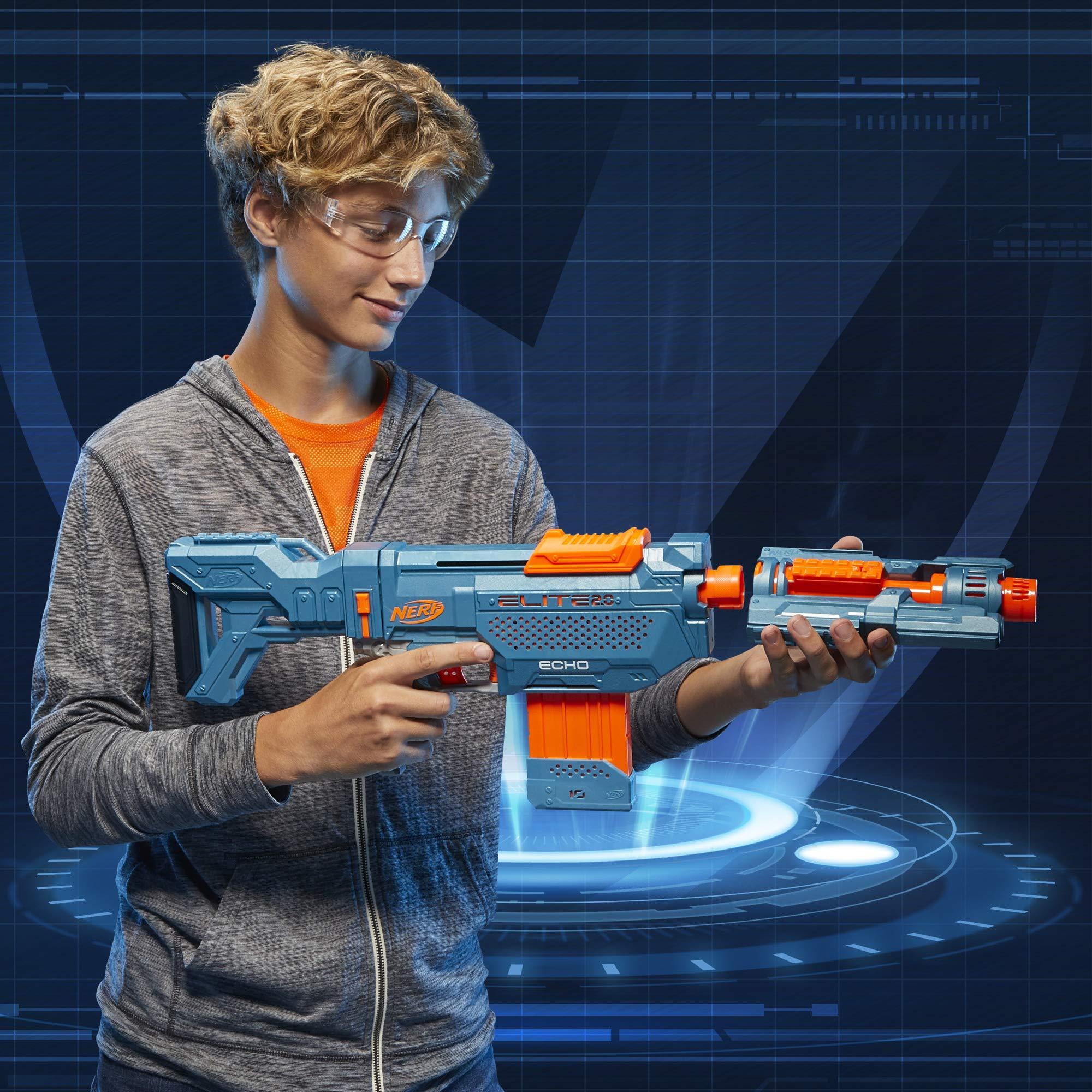 Nerf Elite 2.0 Echo CS-10 Blaster - 24 Official Darts, 10-Dart Clip, Removable Stock and Barrel Extension, 5 Tactical Rails - Image 5