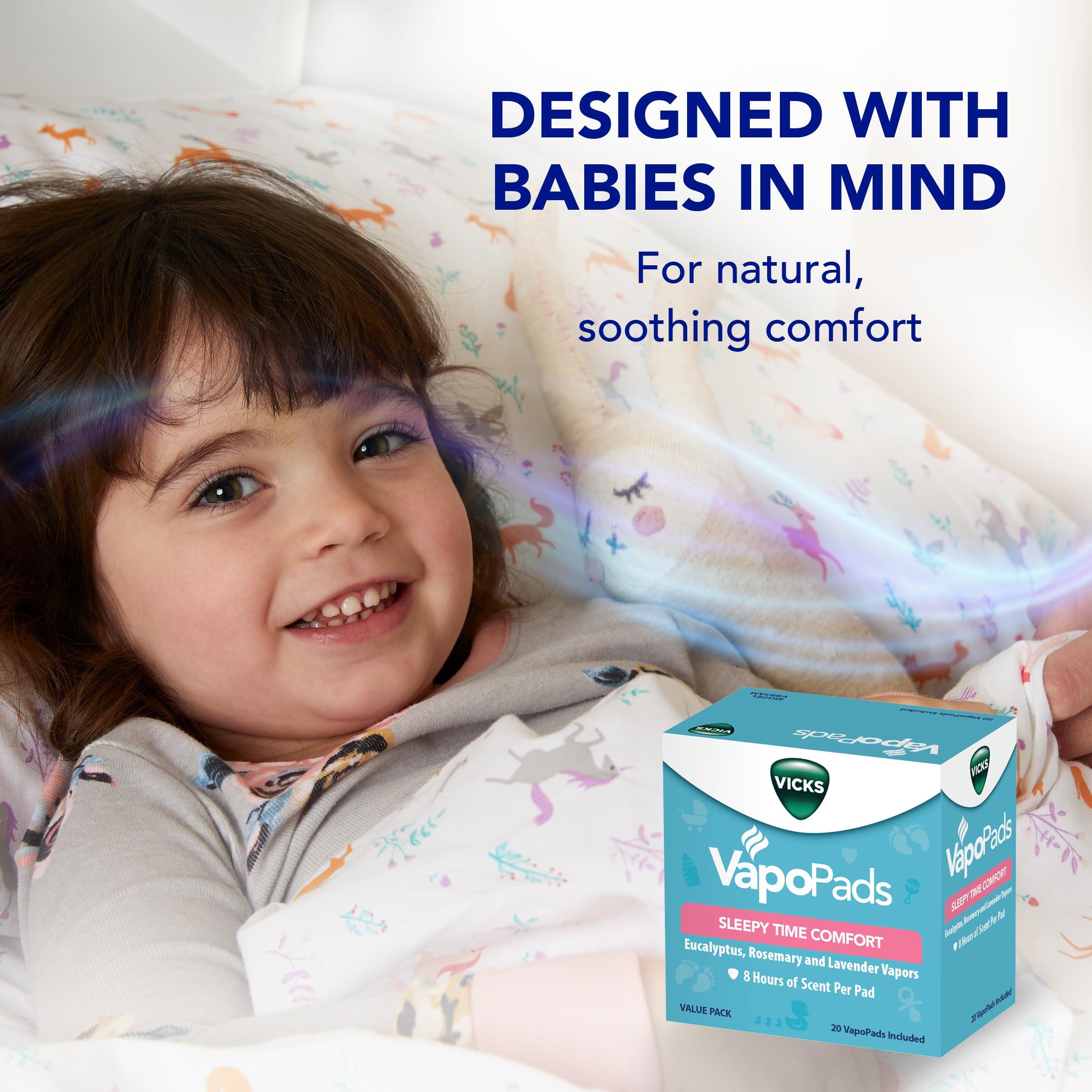 Vicks VapoPads Sleepy Time Comfort - Vapor Pads Refill Humidifiers and Steam Inhalers - Rosemary, Lavender, and Eucalyptus, FSA/HSA Eligible, 20-Pack, Box Color May Vary - Image 3