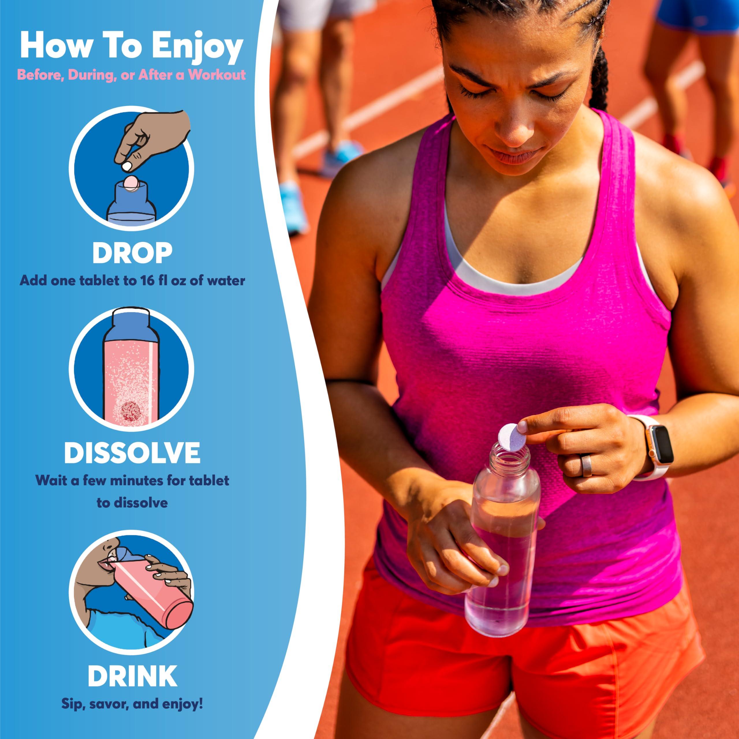 Nuun Sport Electrolyte Tablets with Magnesium, Calcium, Potassium, Chloride & Sodium, Gluten Free & Vegan, Mixed Flavors, 6 Pack (60 Servings Total) - Image 6