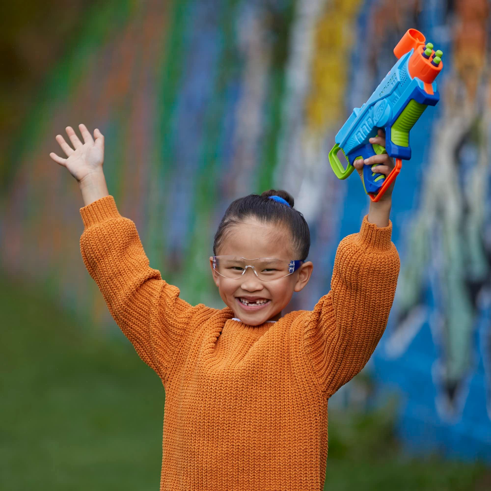 NERF Elite Junior Explorer Easy-Play Toy Foam Blaster, 8 Darts for Kids Outdoor Games, Ages 6 & Up - Image 10