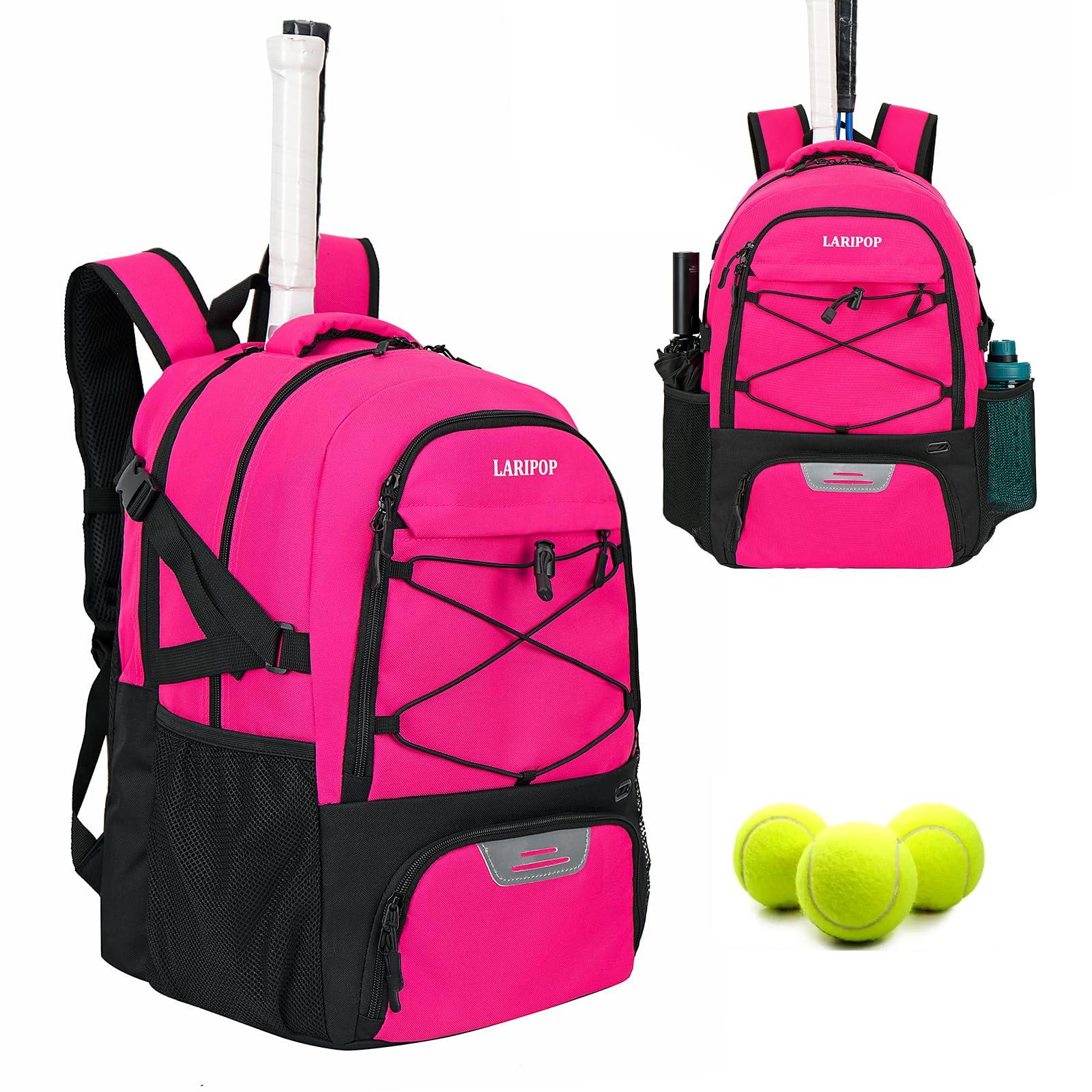 LARIPOP Tennis Bag Tennis Backpack for Women and Men 2 Rackets with Separate Shoe Compartment