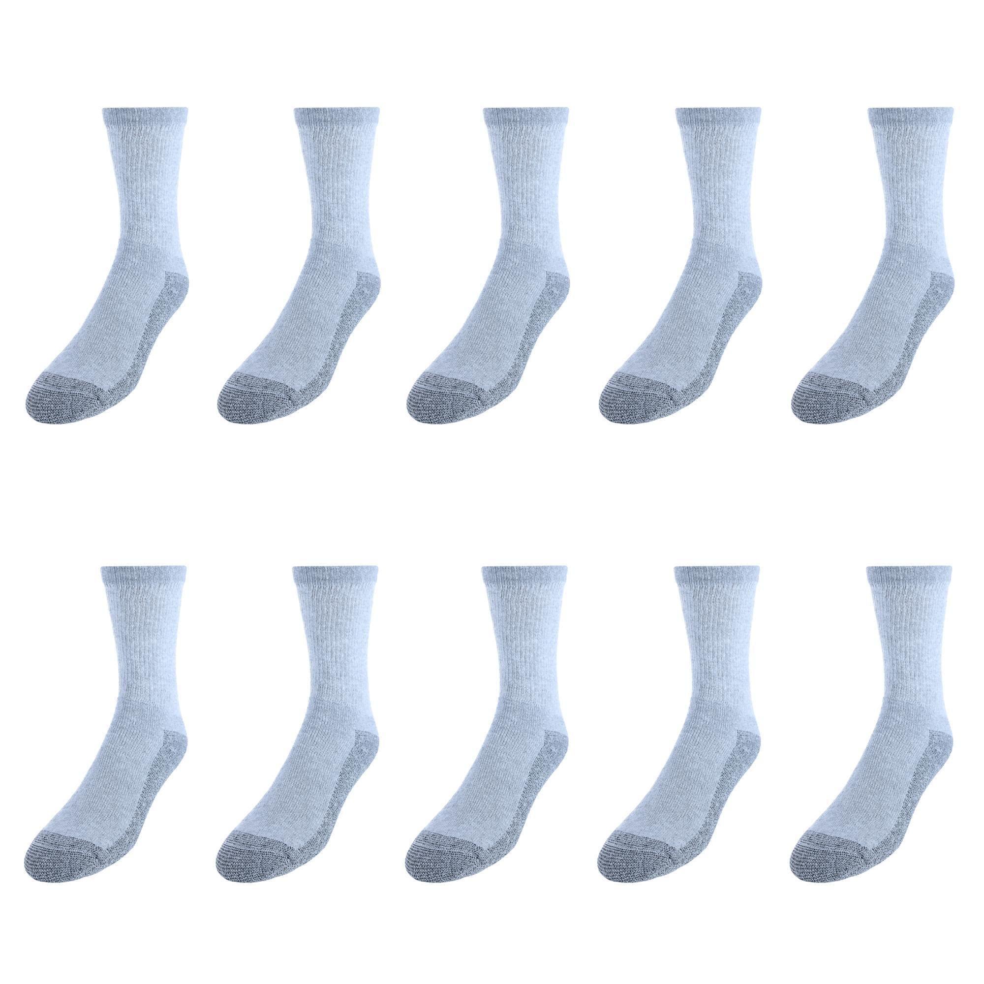 Fruit of the Loom Men’s Work Gear Cushioned Crew Socks 10 Pair - Image 2