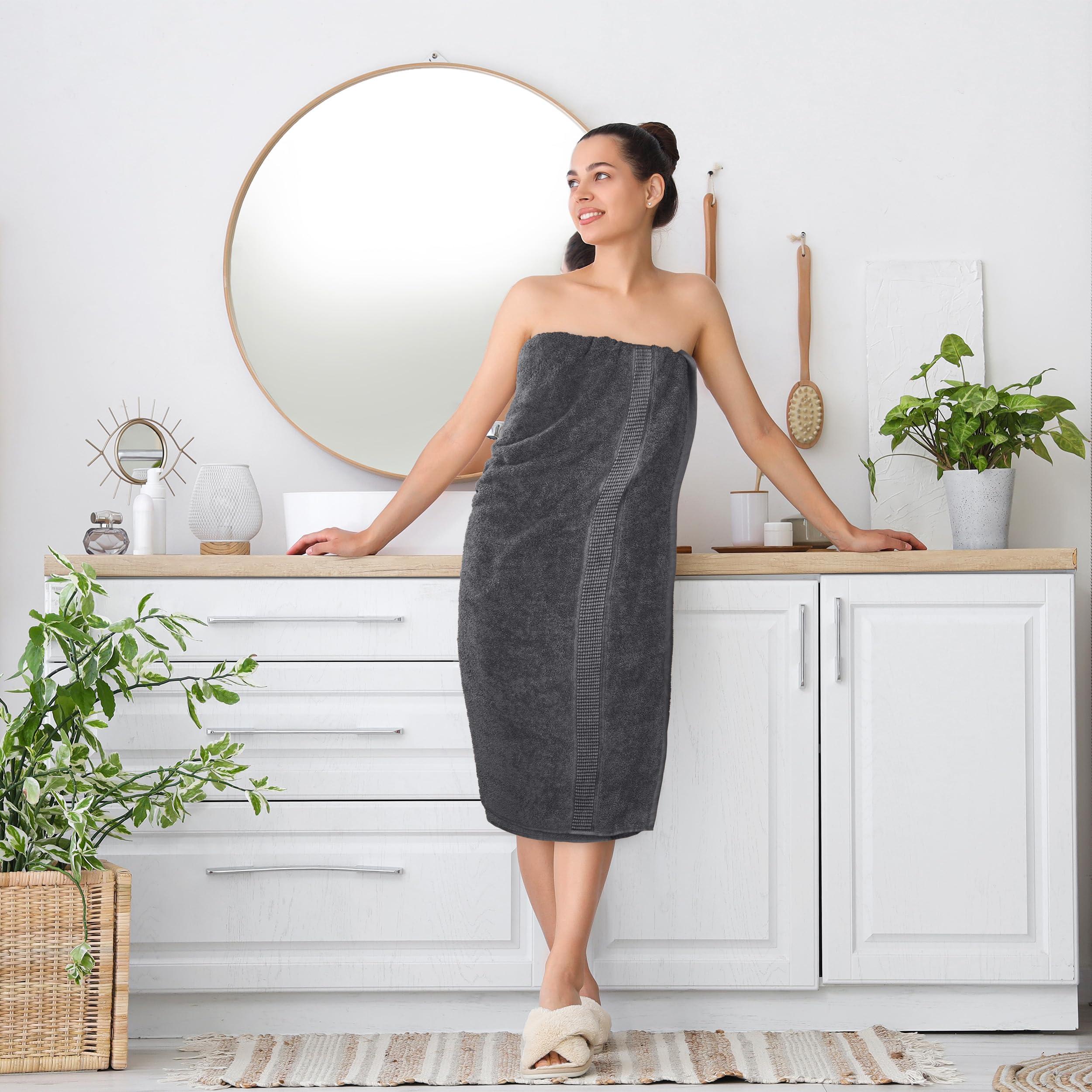 Utopia Towels Luxurious Jumbo Bath Sheet 2 Piece, 600 GSM, 35 by 70 Inches, 100% Ring Spun Cotton, Highly Absorbent and Quick Dry Extra Large Bath Towel, Super Soft Towel, Grey - Image 6