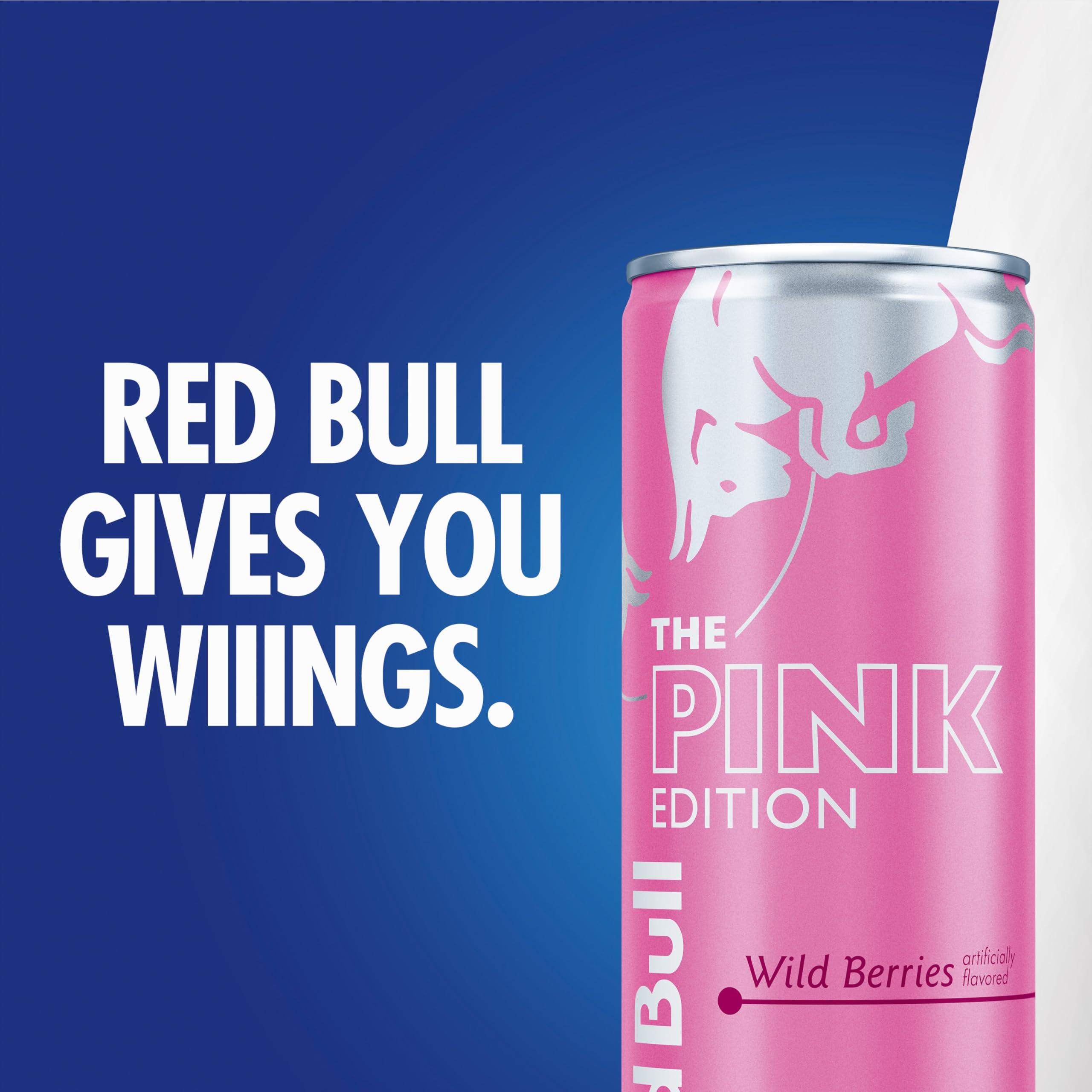 Red Bull Pink Edition Energy Drink, Wild Berries, 12 fl. z., Case of 24 cans, with 114mg Caffeine, Taurine & B Vitamins - Image 4
