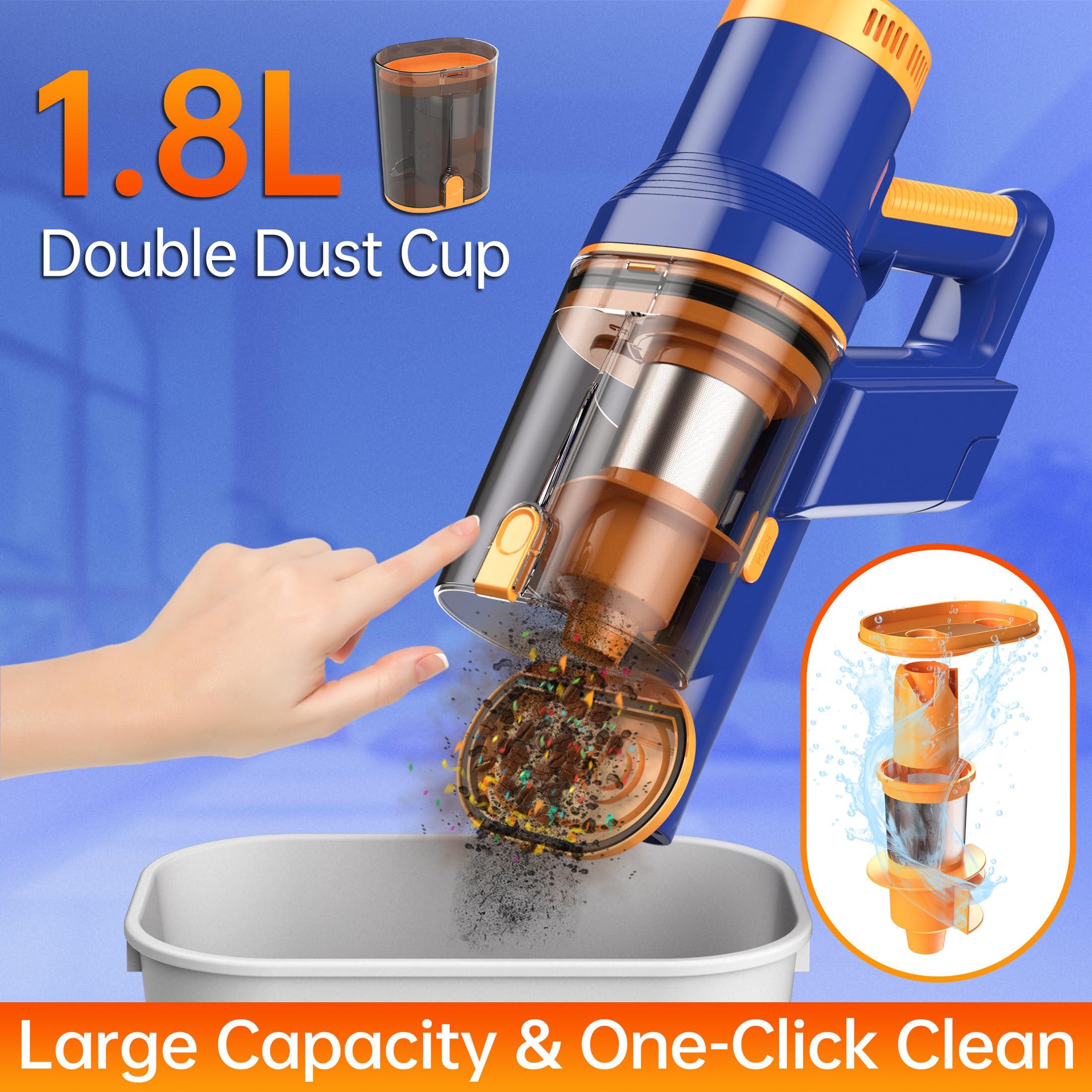 Haovac Stick Vacuum,350W/23Kpa Stick Vacuum with Smart Display (L) - Image 4