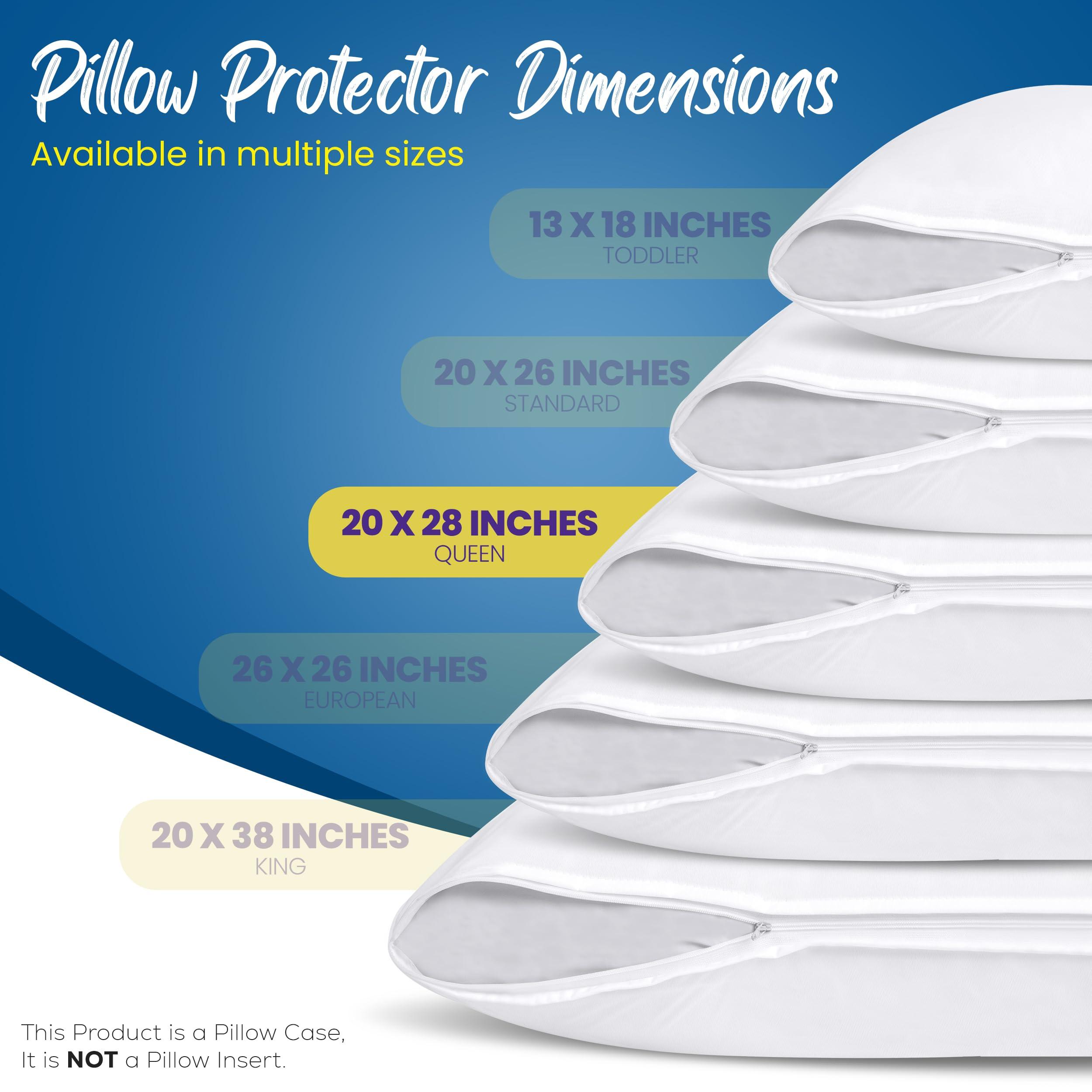 Utopia Bedding Waterproof Queen Size Pillow Protectors Zippered (4 Pack, White), Dust Mite and Bed Bug Proof Pillow case Protectors, Moisture Wicking Pillow Encasement Covers 20 x 28 Inches - Image 2