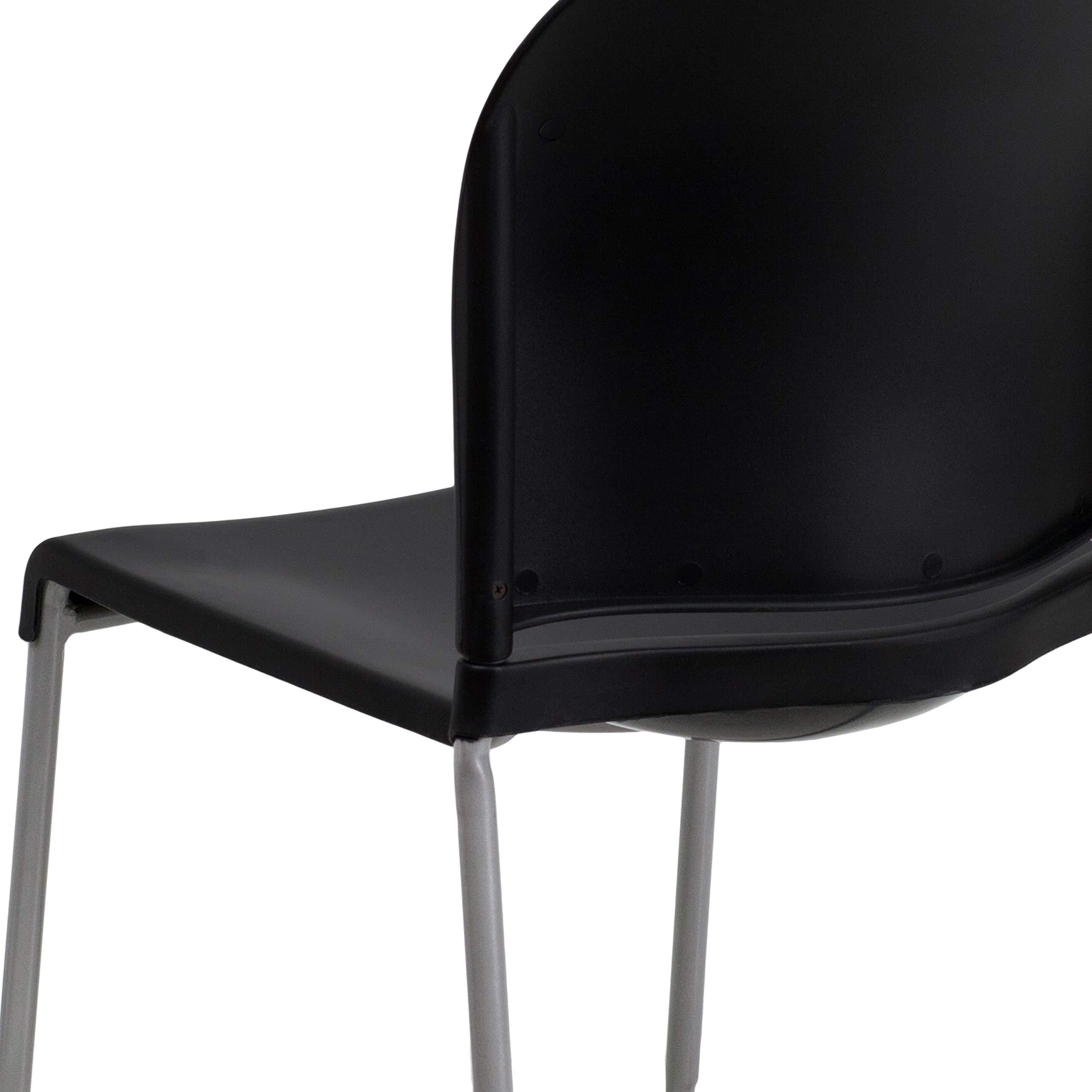 Flash Furniture Hercules Series Contoured Stacking Chairs for Waiting Rooms and Offices, Ergonomic Lobby Chairs with Curved Back, Set of 5, Black - Image 14