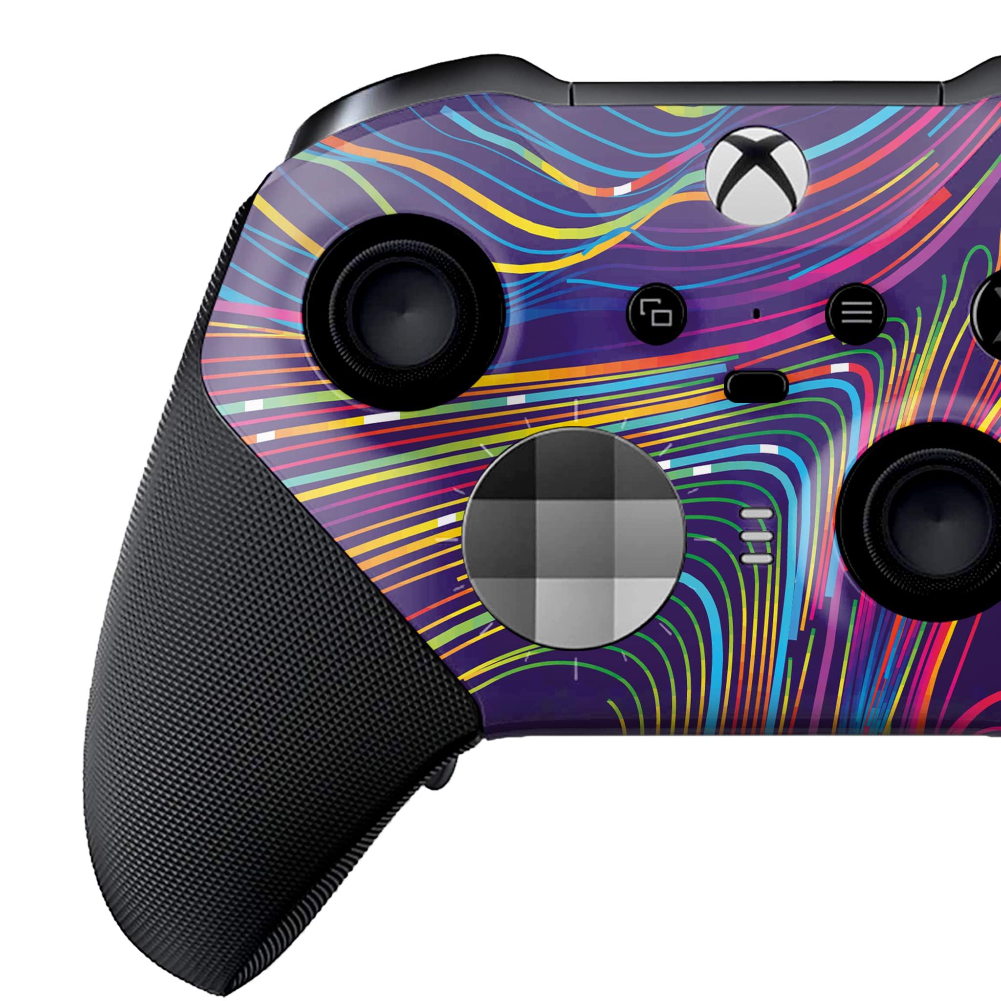 Moving Abstract Customised Wireless Controller for Elite by BCB. Original Elite Series 2 Controller Compatible with X-box One/Series X & S. Customized with Water Transfer Printing (Not a Skin) - Image 3