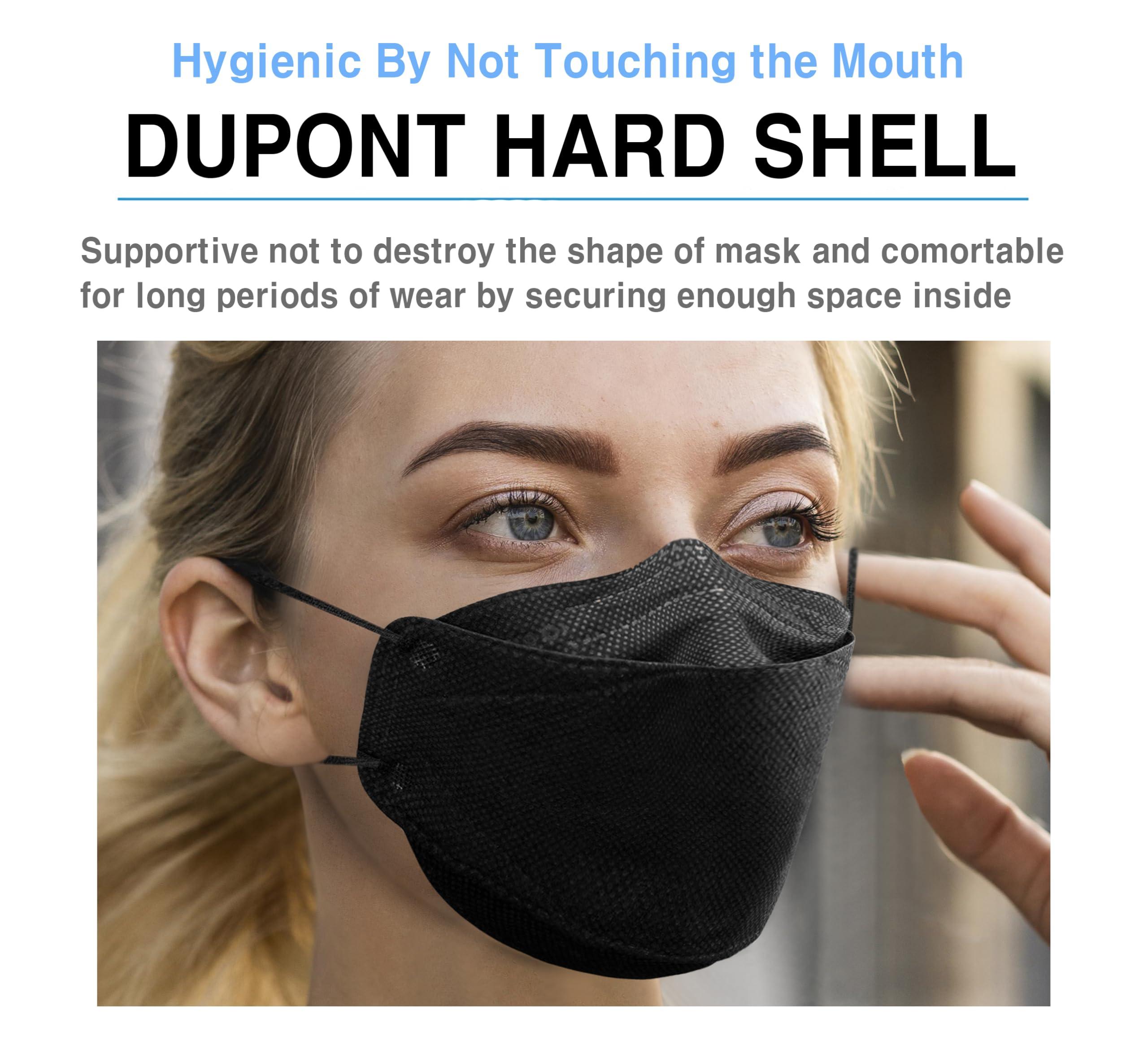 HAPPYDAY , 25 Packs, Made in KOREA Premium KF94 Micro Dust Protection Individually Packaged Black Face Mask Large - Image 6