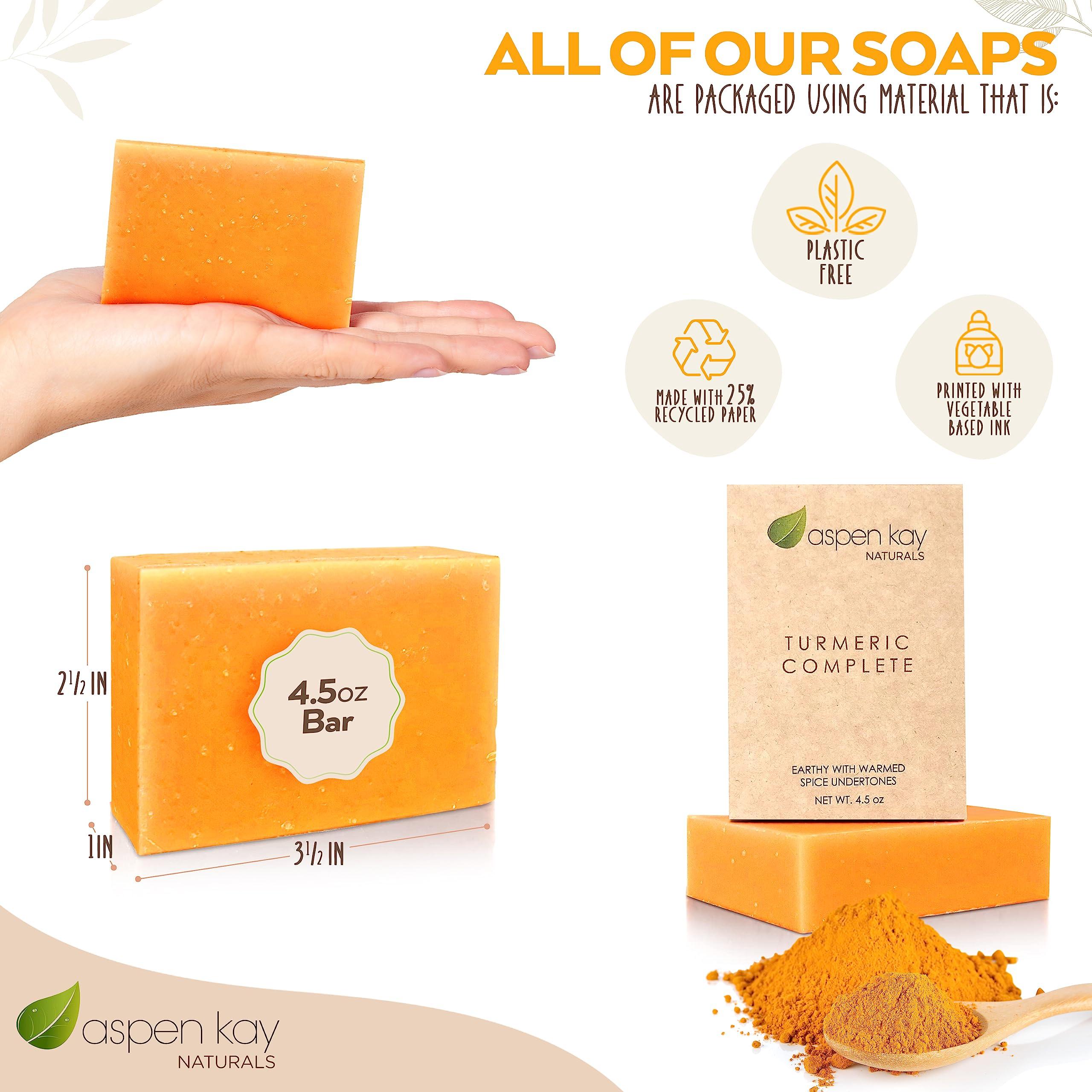Turmeric Soap Bar for Body & Face - Made with Natural and Organic Ingredients. Gentle Soap – For All Skin Types – Made in USA 4.5oz Bar - Image 5