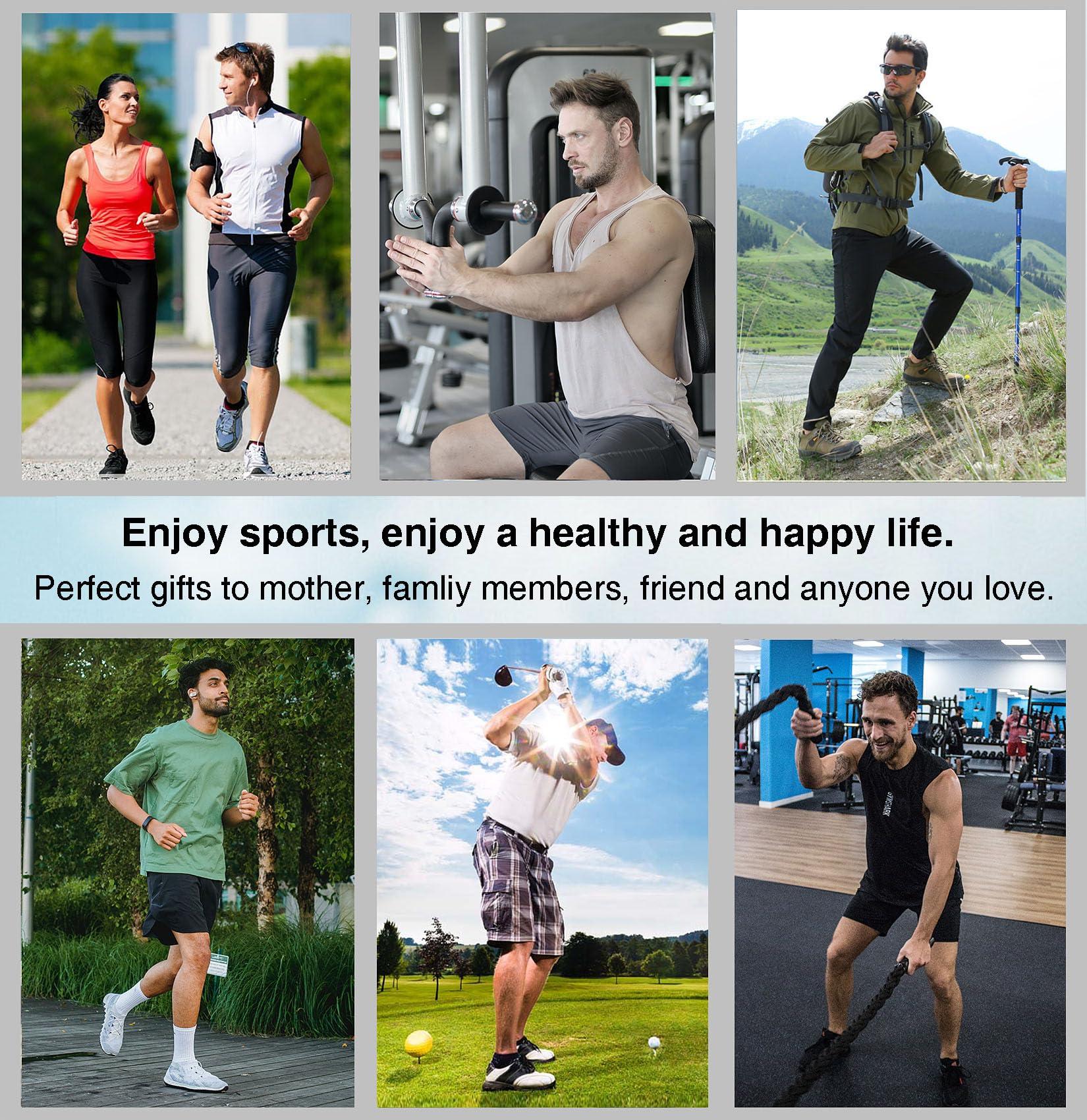 suaskk Men's Athletic Cushioned Ankle Socks Comfort Wicking Anti-Blister Running Sock 5 Pairs - Image 7