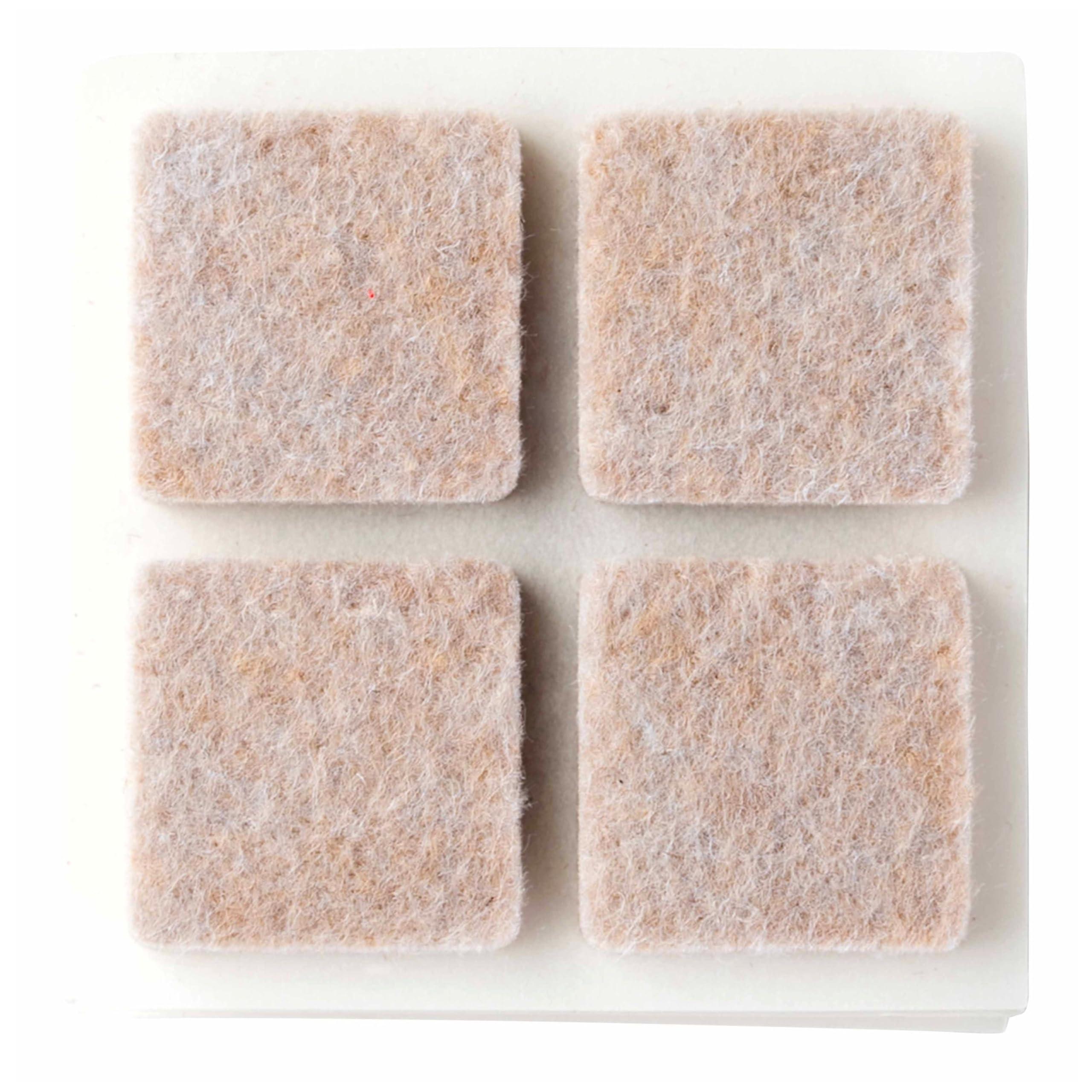 Scotch Felt Pads 16 PCS Beige, Felt Furniture Pads for Protecting Hardwood Floors, 1 x 1 in. Square, Easy-to-Apply, Self-Stick Design, Reliable Protection from Nicks, dents and Scratches (SP802-NA) - Image 3