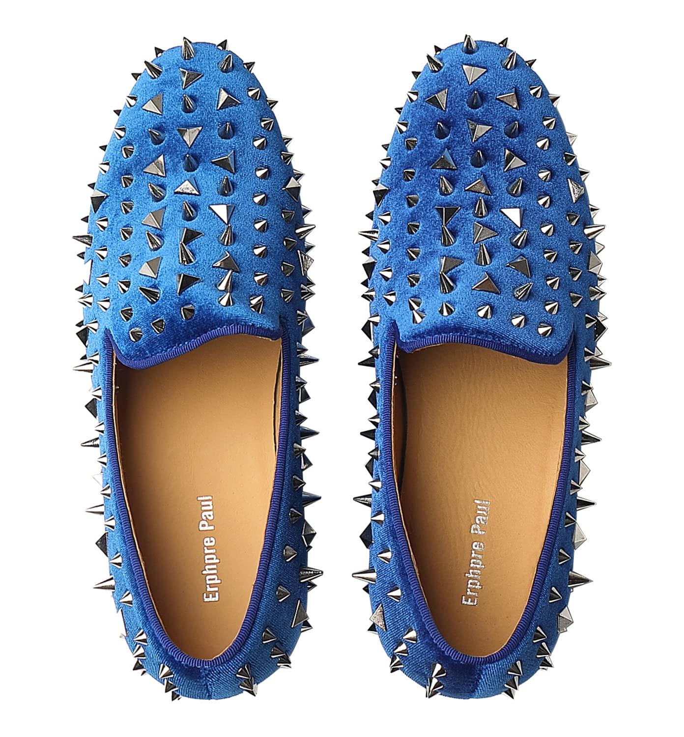Erphpre Paul Men's Studded Loafers Spikes Rivets Luxury Dress Wedding Party Prom Shoes - Image 4