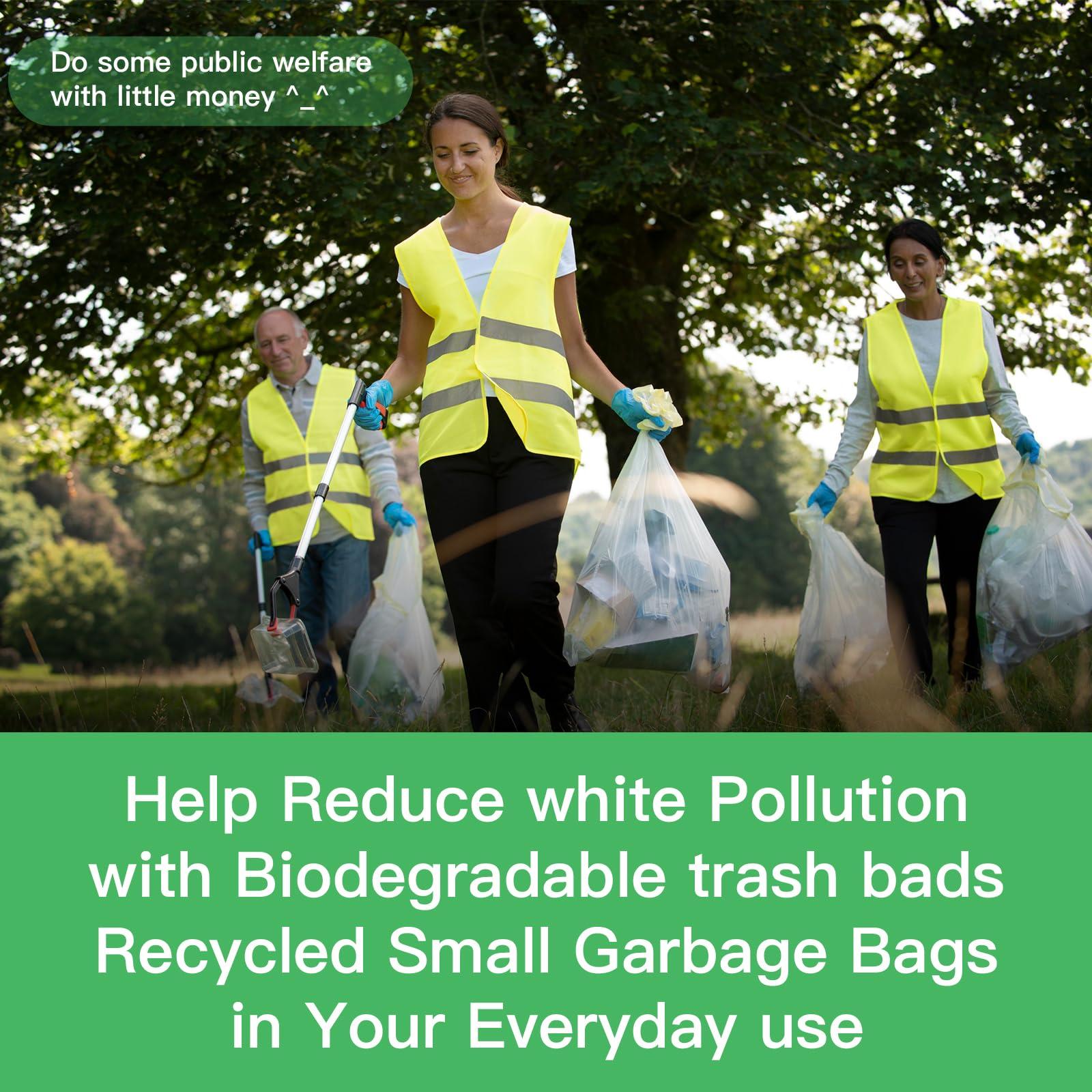 Medium Trash Bags 8-Gallon Compostable-Garbage-Bag - 100 Counts Clear White Tall Kitchen Unscented Biodegradable Thick Strong Compactor Waste Basket Liners for Bathroom Restroom Inwaysin - Image 6