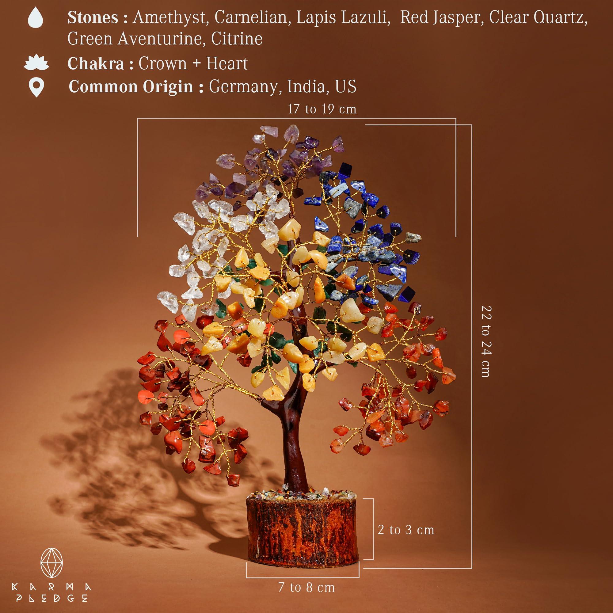 Crystal Tree of Life 7 Chakra Healing Crystal Trees for Home Decor, Office Desk Decor, Living Room Decor, Handmade Bonsai Trees for Positive Energy, Money, Good Luck Birthday Gifts for Women, Mom - Image 3