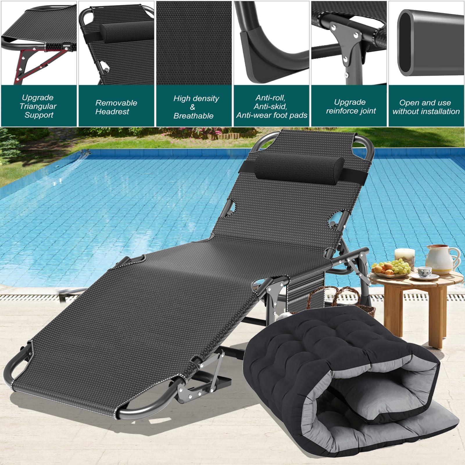ABORON Camping Cot for Adults, Heavy Duty Adjustable Bed for Sleeping, Adjustable Double-Layer 1200D with Mattress & Carrying Bag for Home, Office, Vacation, Camping - Image 4