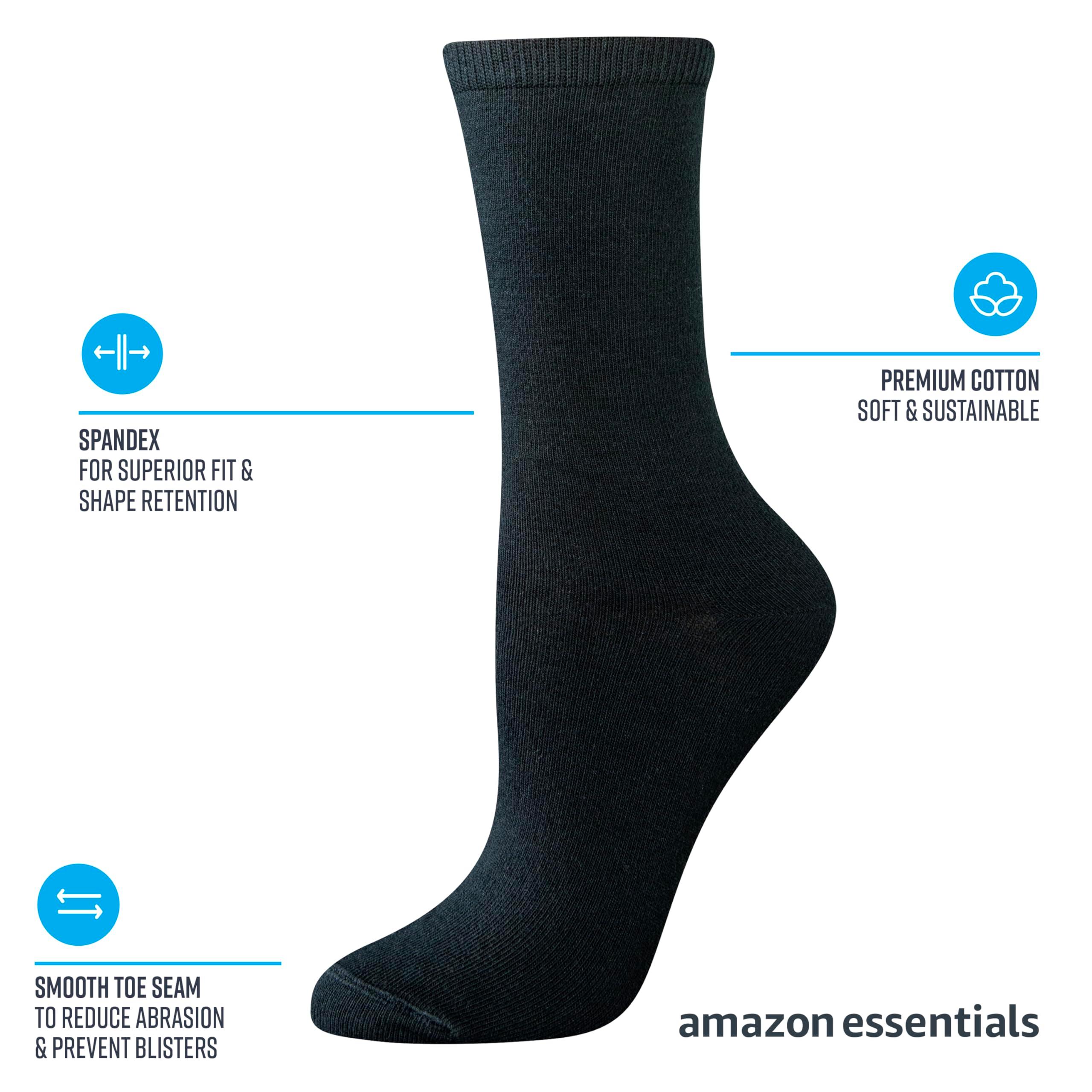 Amazon Essentials Women's Crew Socks, Cotton, 6 Pairs - Image 6