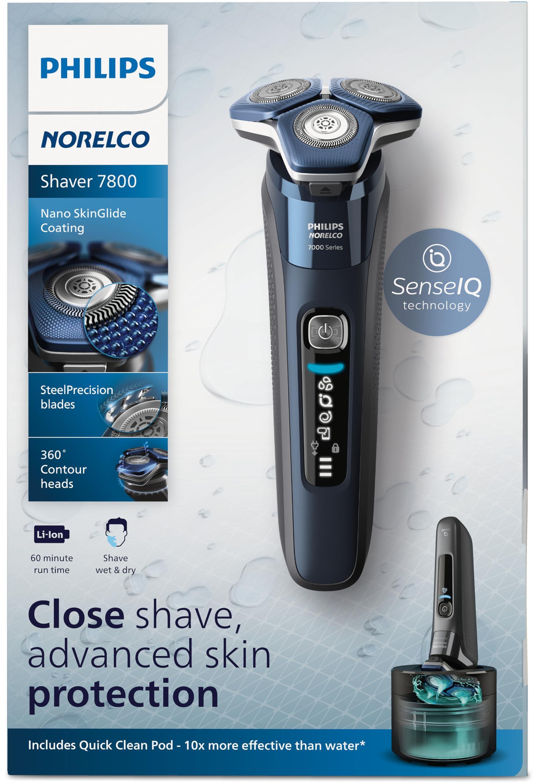 Philips Norelco Shaver 7800, Rechargeable Wet & Dry Electric Shaver with SenseIQ Technology, Quick Clean Pod, Charging Stand, Travel Case and Pop-up Trimmer, S7885/85 - Image 15