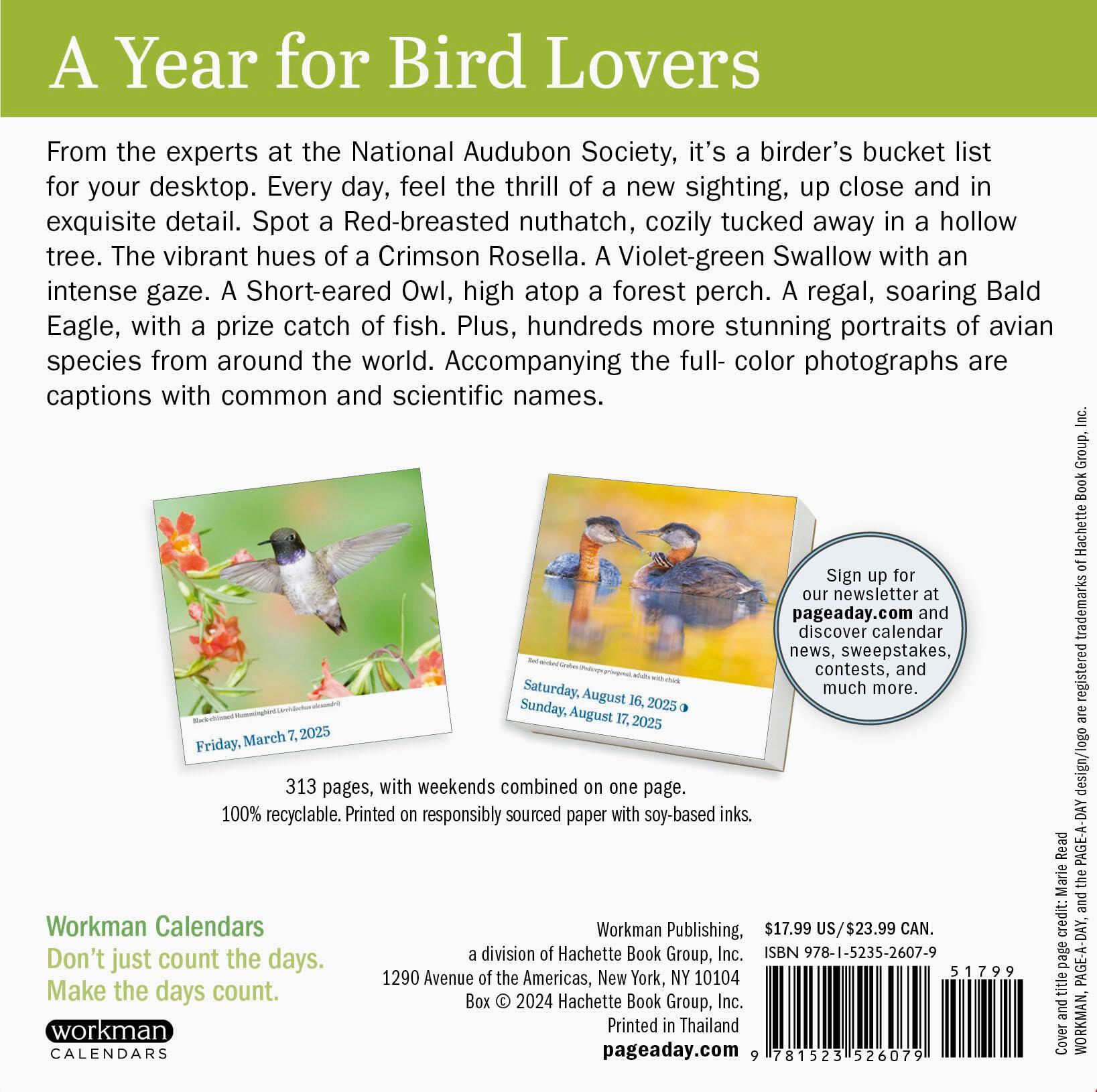 Audubon Birds Page-A-Day® Calendar 2025: The World's Favorite Bird Calendar - Image 2