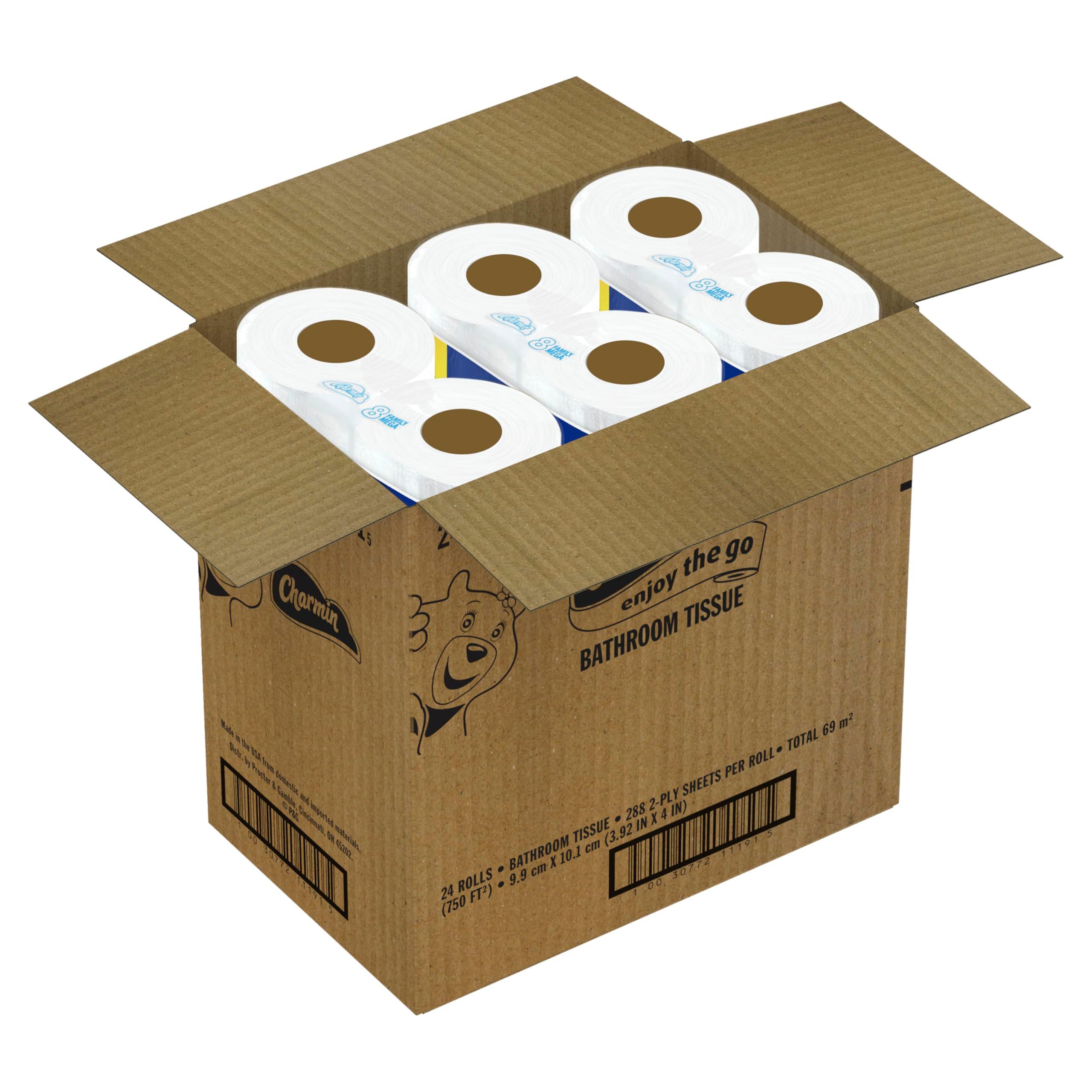 Charmin Ultra Soft Cushiony Touch Toilet Paper, 24 Family Mega Rolls = 123 Regular Rolls - Image 13
