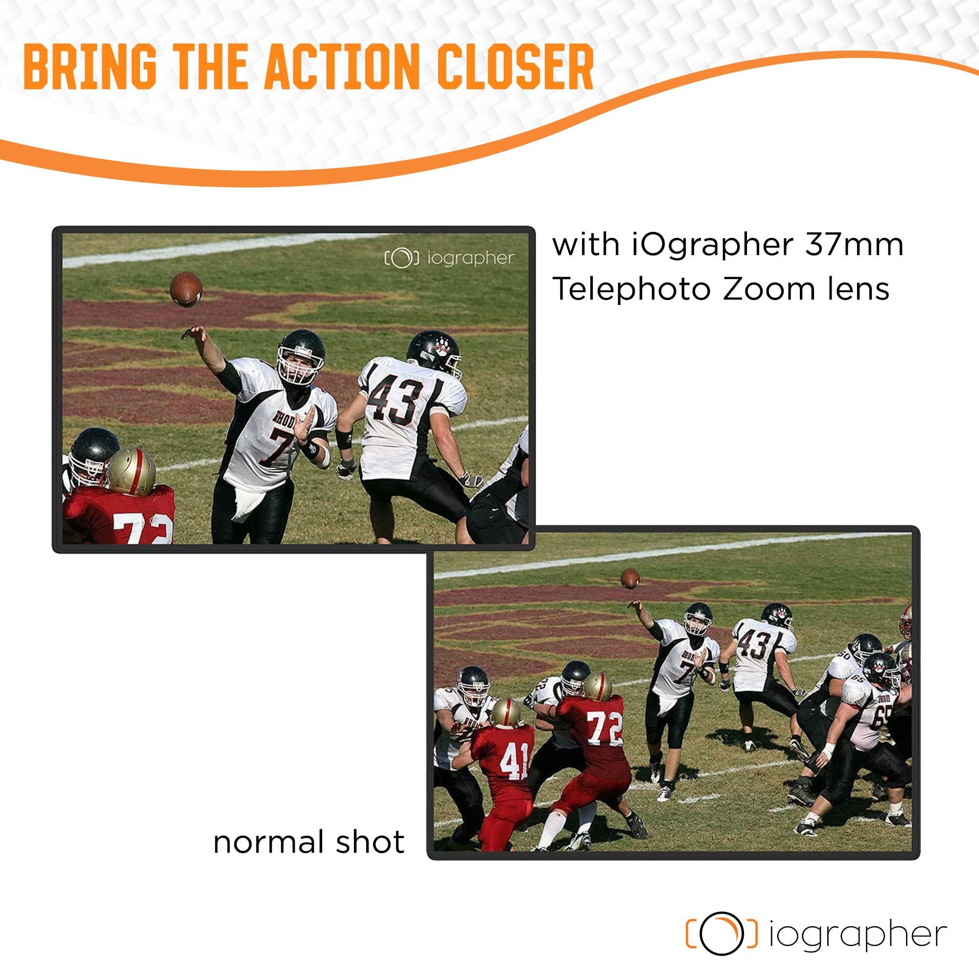 iOgrapher 37mm 2X Telephoto Zoom Lens, Lens Attachment Accessories for Smartphone & Tablet Upgrade to Professional Camera for Photography & High Definition Video Recording with Lens Cap & Leather Case - Image 5