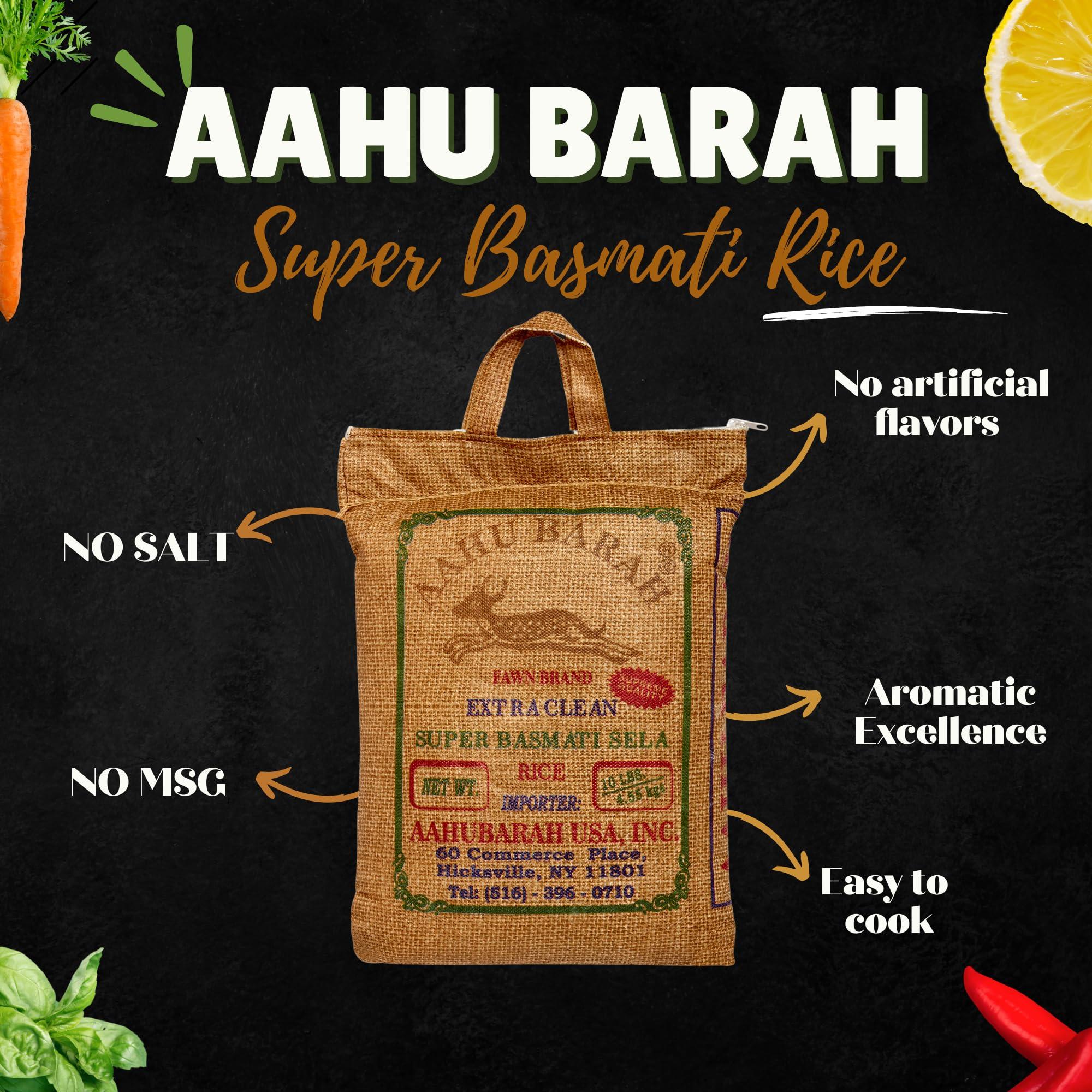 Aahu Barah Basmati Sela Rice - Extra-Long Grain for Superior Culinary Delights 10lb Pack - Image 7