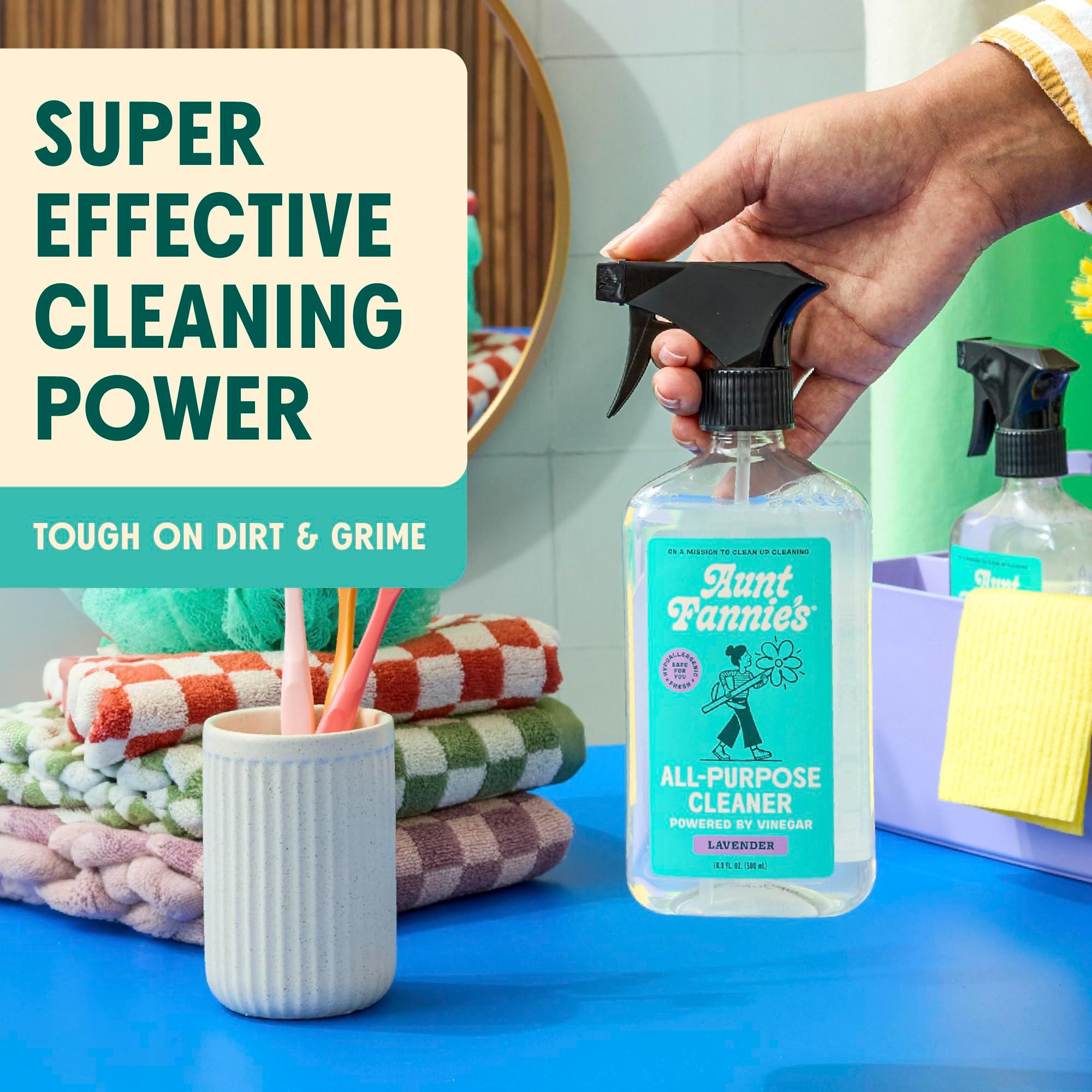 Aunt Fannie's All Purpose Household Cleaner, Multi-surface Spray, Powered by Vinegar for Kitchen, Bath, Windows and Countertops, Lavender Scent (Pack of 1) - Image 2