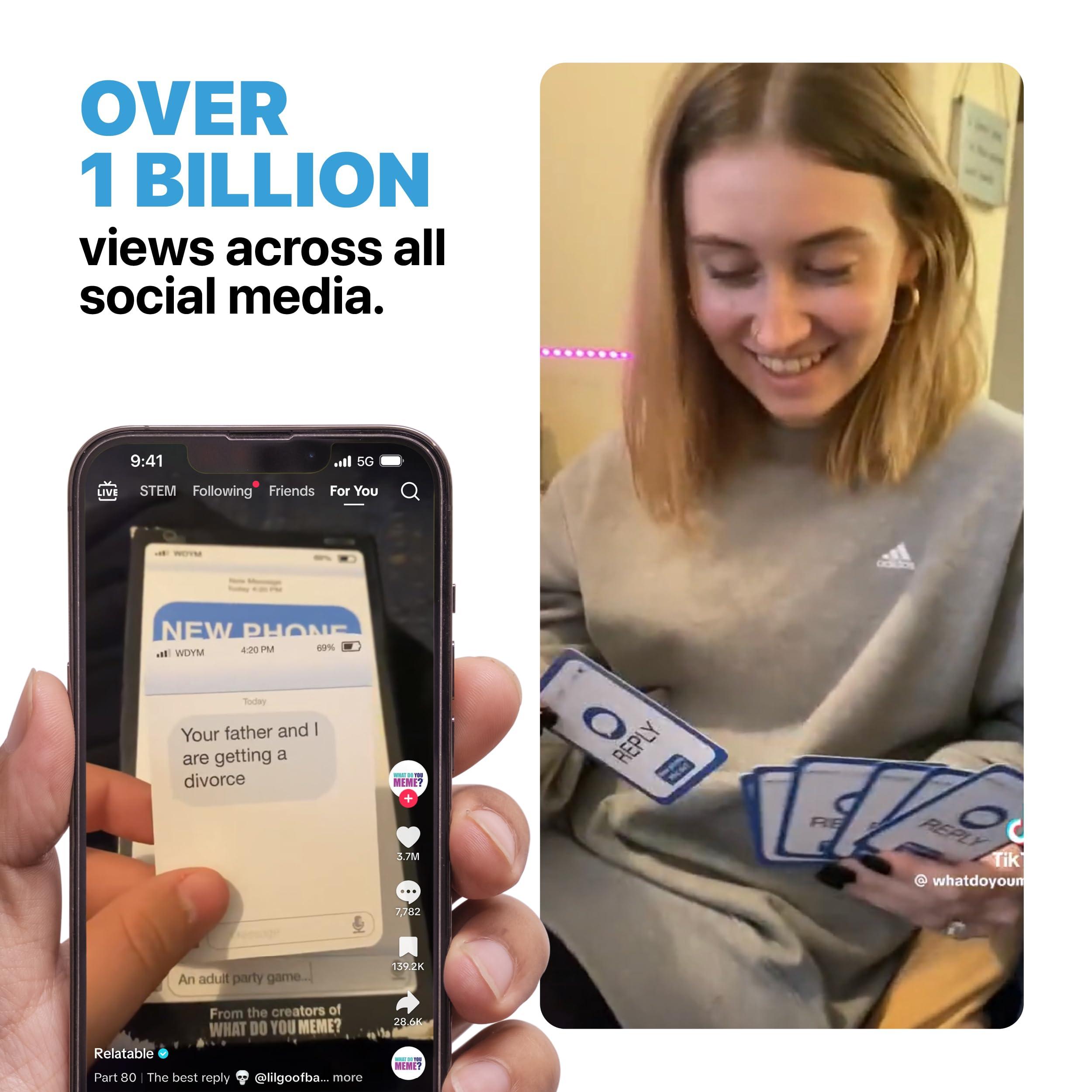 New Phone, Who Dis? by Relatable, The Offline Text Message Party Game, Spicier Edition With New Updated Content, Card Games for Adults, Game Night Games, Includes 100 inbox cards & 300 Reply Cards - Image 5