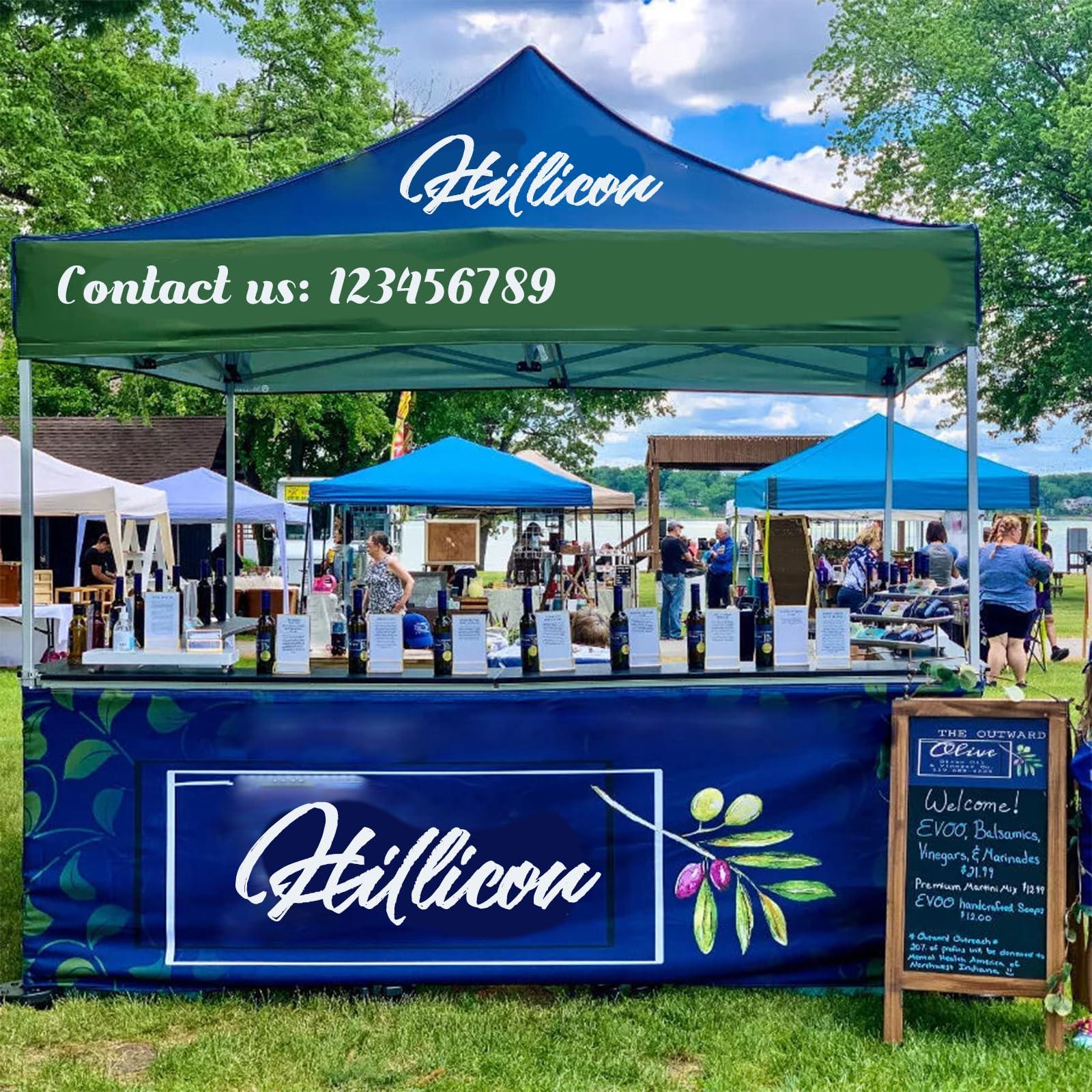 Custom Canopy Tent 10x10 with Logo, Personalized Pop Up Canopy Tent Outdoor Events Business, Nano-Grade Water Repellent Heavy Duty (Customized Configuration - Image 2