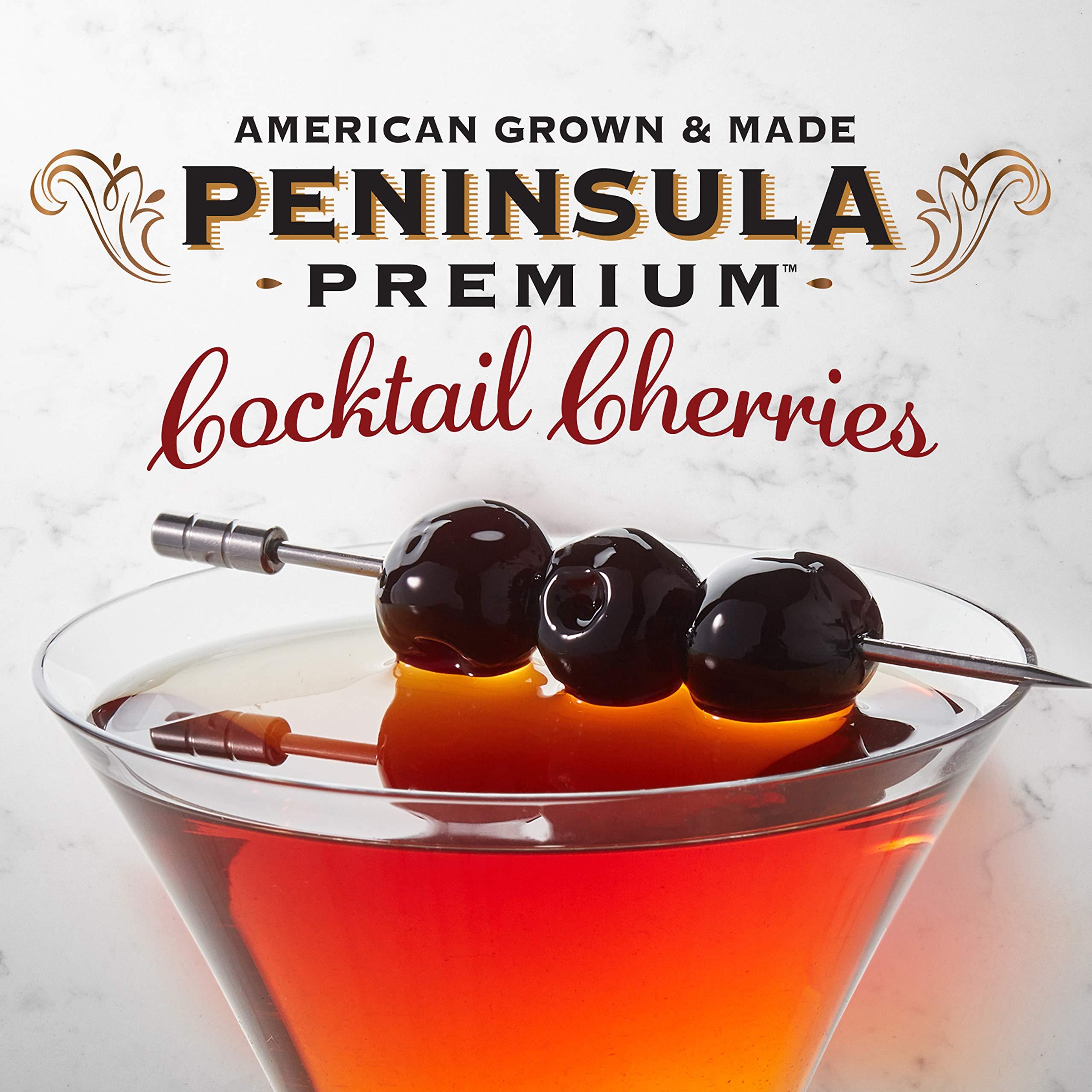 Peninsula Premium Cocktail Cherries | Award Winning | Deep Burgundy-Red | Silky Smooth, Rich Syrup | Luxe Fruit Forward, Sweet-Tart Flavor | Gourmet | American Grown & Made | 10.5 Ounce - Image 5