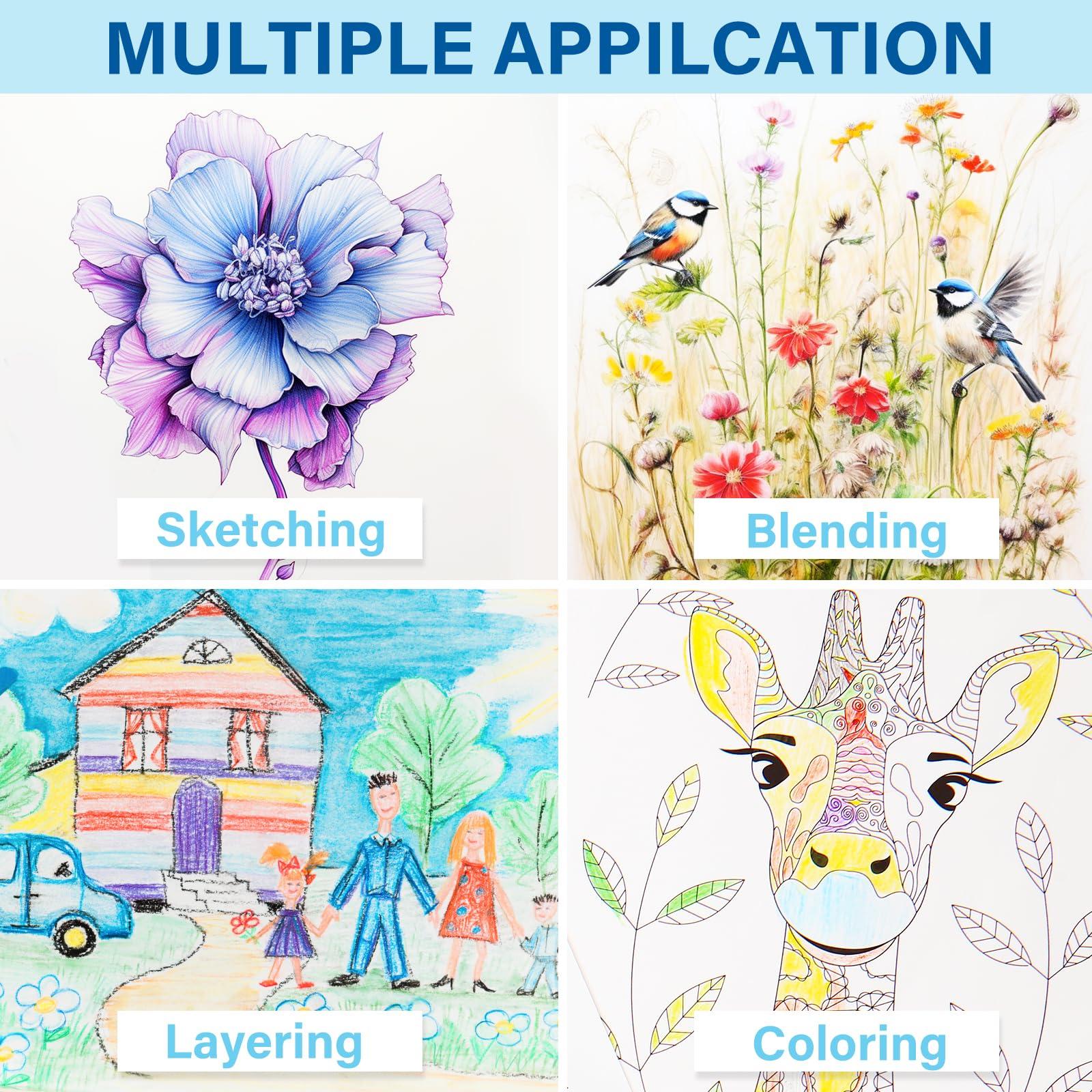 V-Opitos 48 Pack Colored Pencils Set, Pre-sharpened Coloring Pencils for Kids Beginners, Colored Pencils for Adult Coloring Books, Ideal Art Supplies for Sketching, Coloring & Painting - Image 5