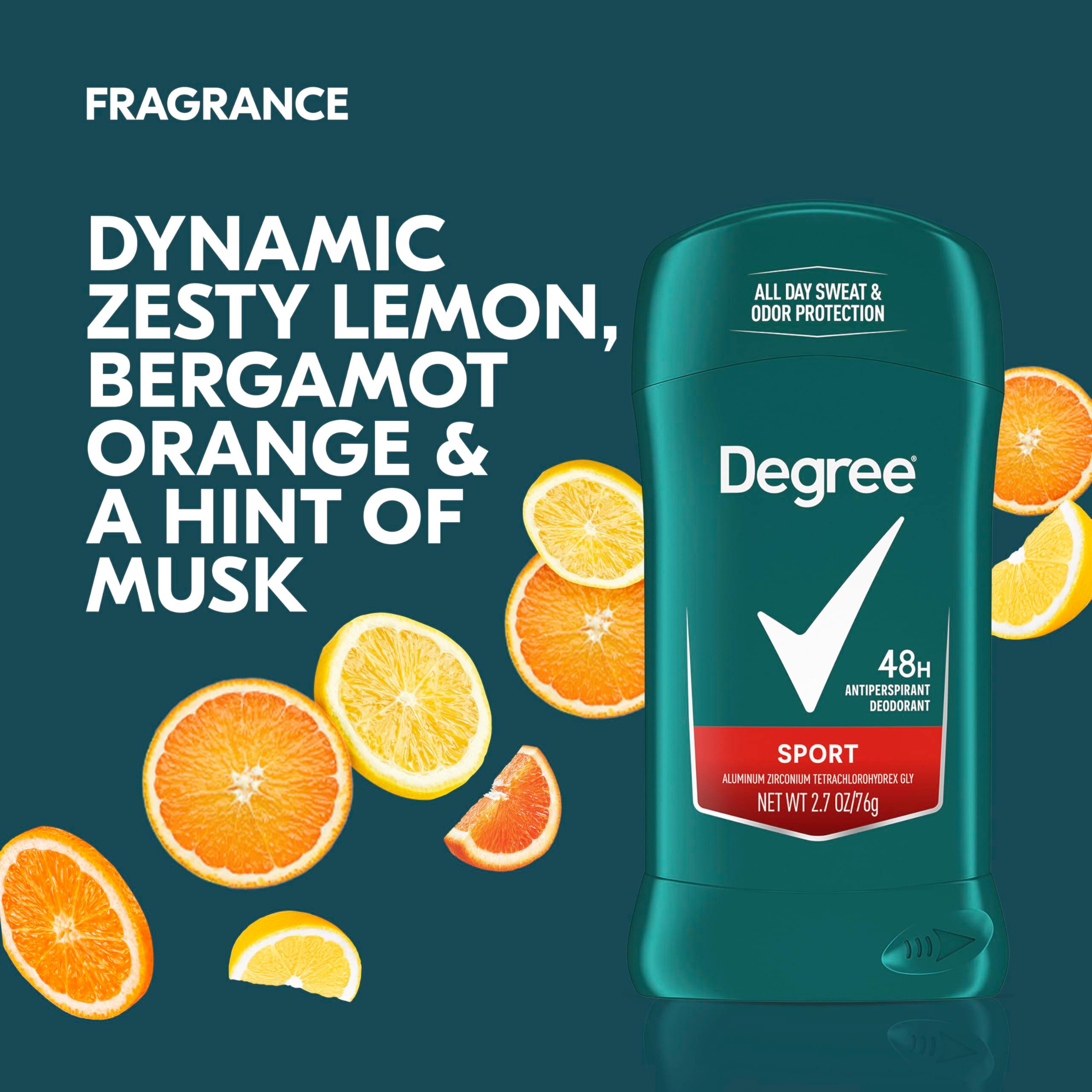 Degree Men Original Protection Antiperspirant Deodorant, Sport, 2.7 oz pack of 6 - Image 5