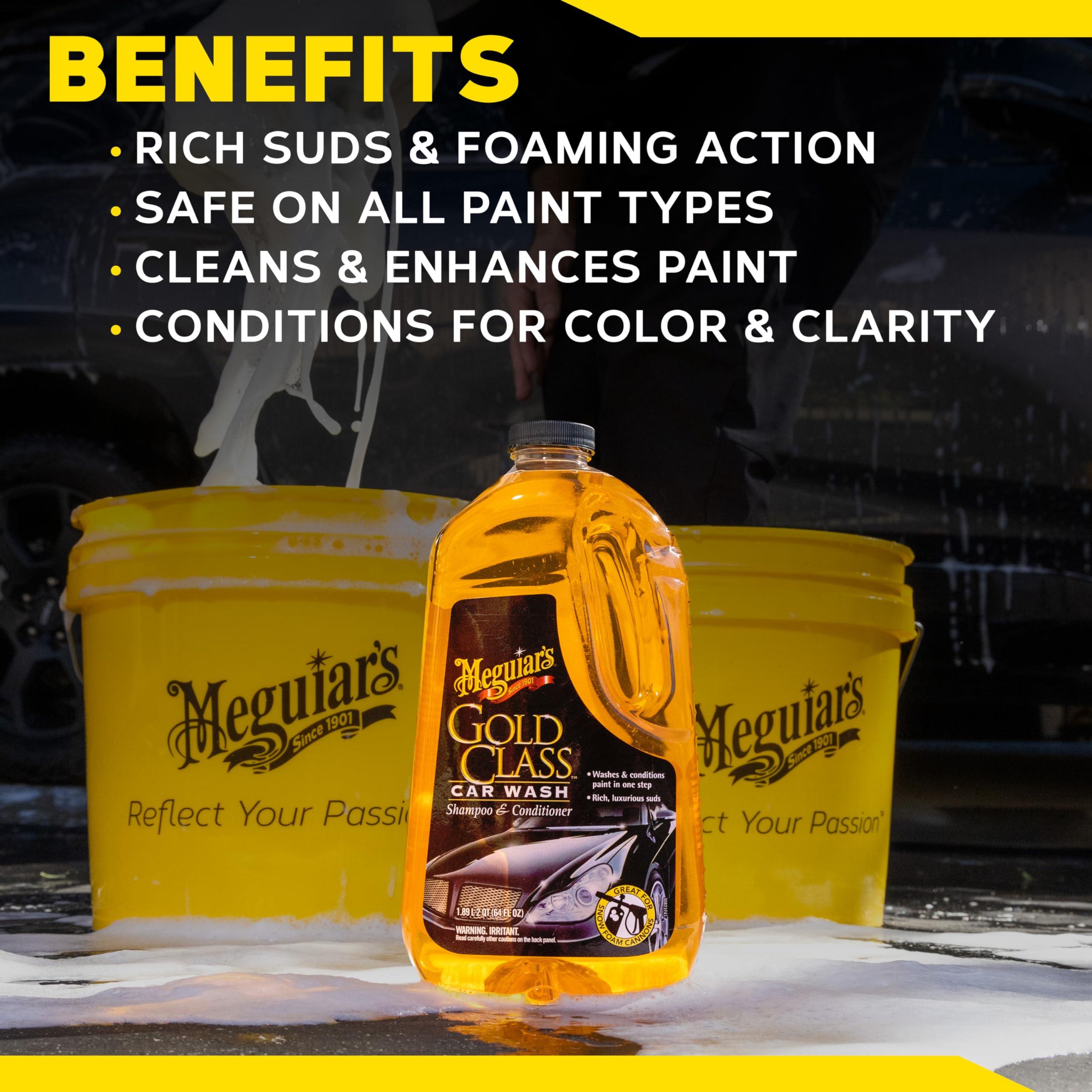 Meguiar's Gold Class Car Wash - Get Professional Results in a Foam Cannon or as a Bucket Wash - Get a Clean and Glossy Finish That's Safe for All Paint Types - 64 Oz - Image 8
