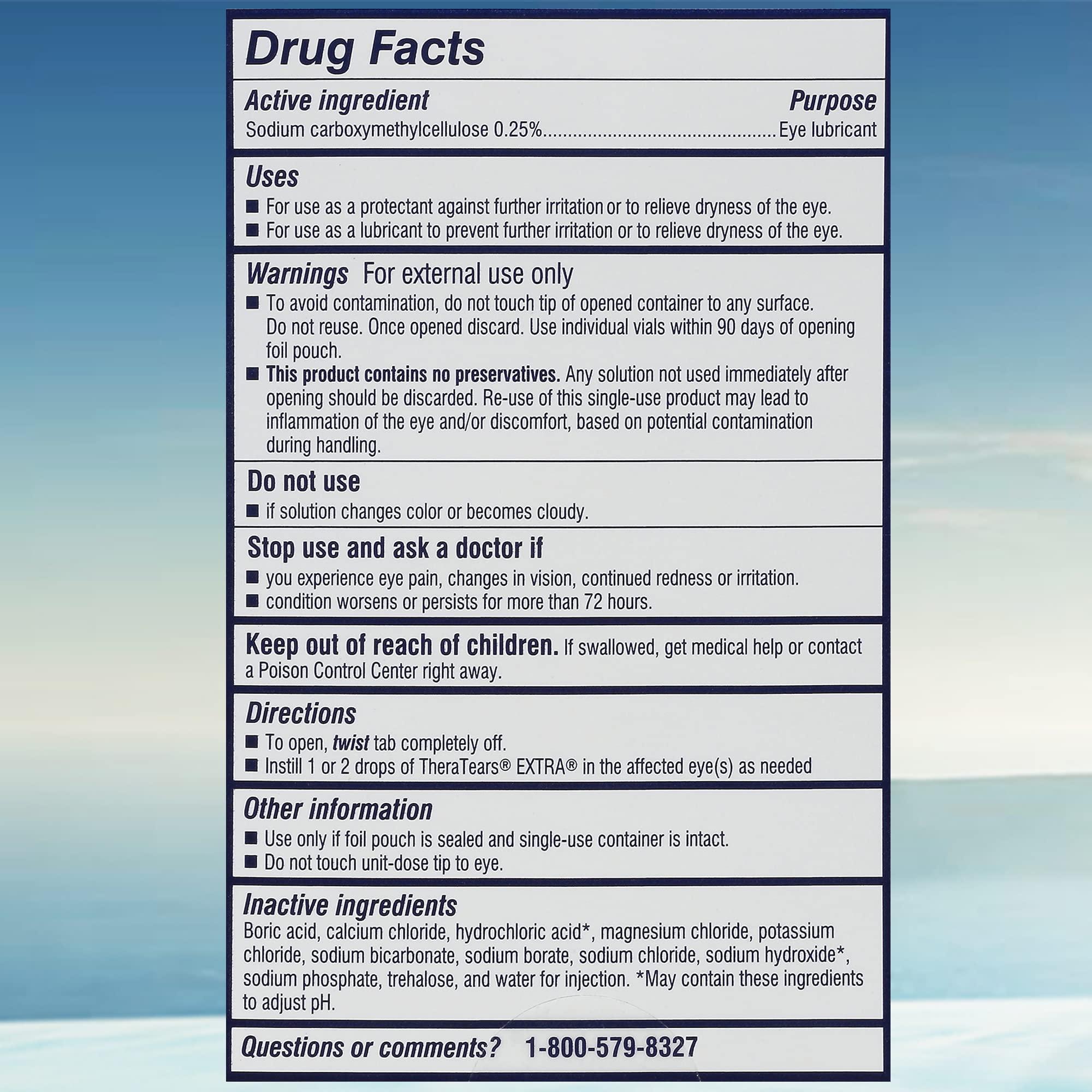 TheraTears Extra Dry Eye Therapy Lubricant Eye Drops Preservative Free 30ct, 30 Count - Image 2