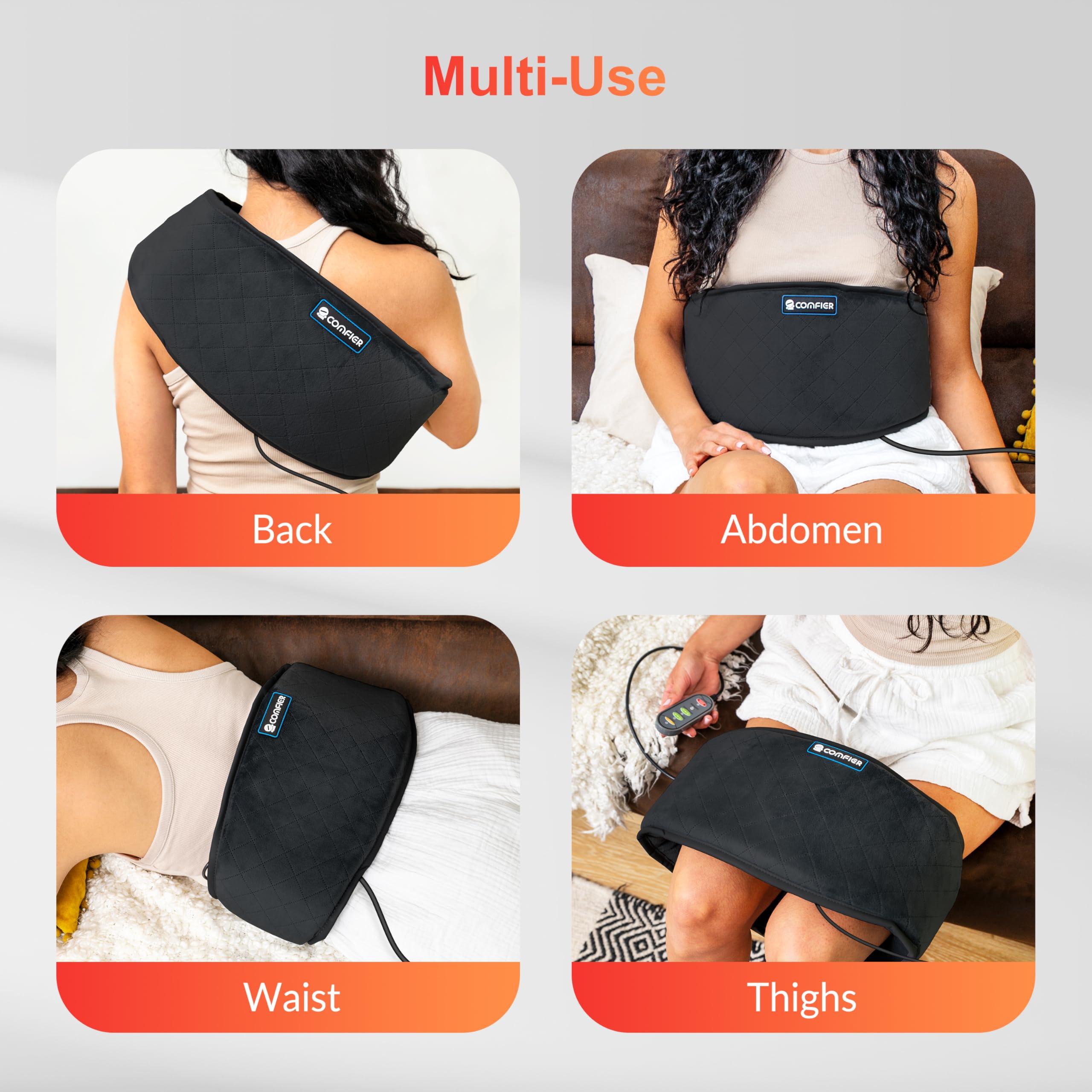 COMFIER Heating Pad for Back Pain, Vibration Lower Back Massager with Heat, Plug-in Heat Pad with Auto Shut Off,Heated Waist Belt, Gifts for Women Men Mom Dad, FSA/HSA Eligible - Image 7
