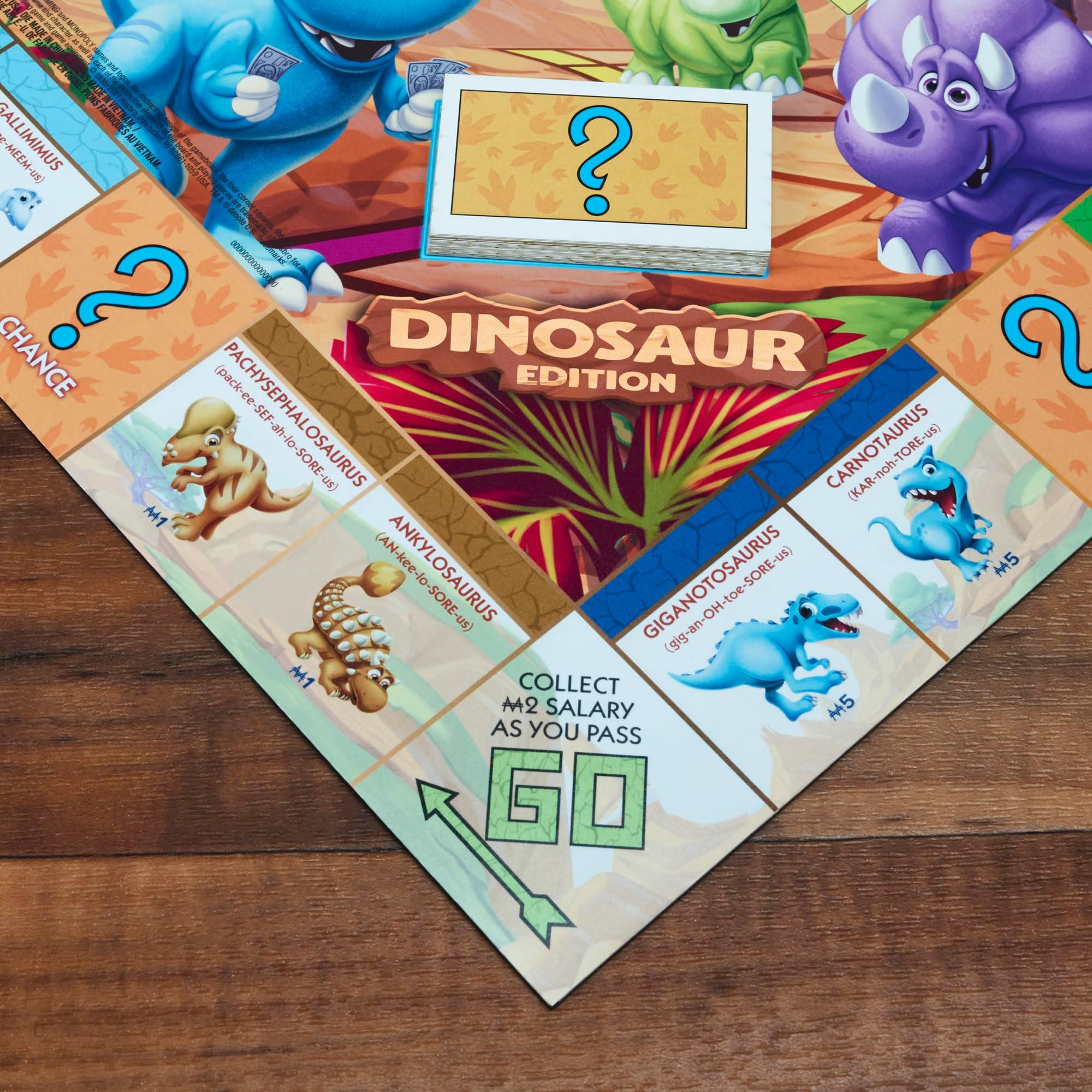 Hasbro Gaming Monopoly Junior Dinosaur Edition Game | Kids Board Games with Dino-Themed Toy Tokens | 2-4 Players for Boys & Girls | Ages 5+ (Amazon Exclusive) - Image 3
